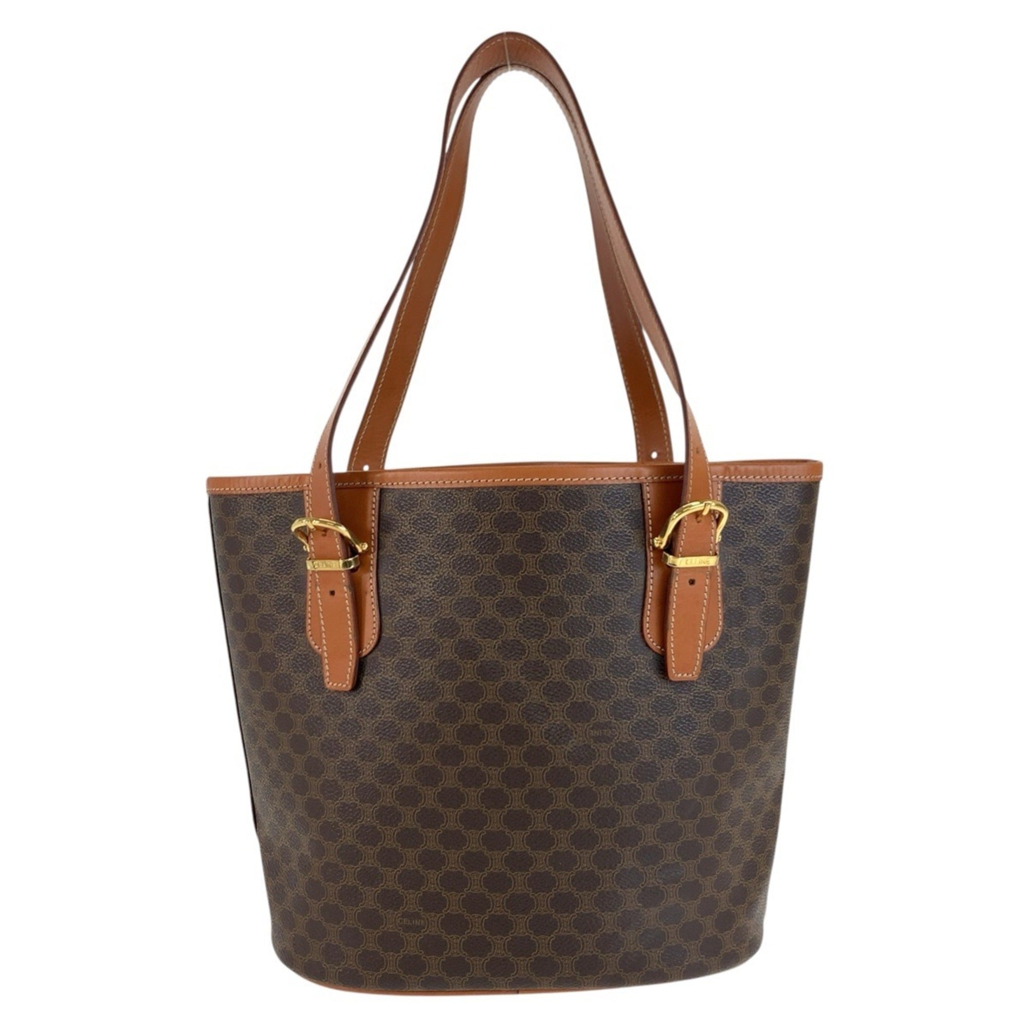 Celine Brown Pvc Leather Shoulder Bag Tote Bag (Pre-Owned)