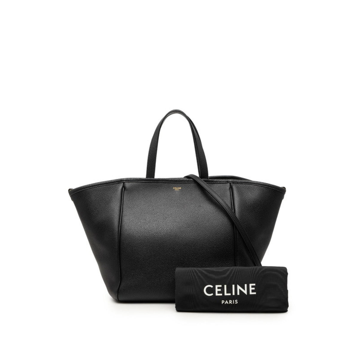 Celine Black Leather Handbag Shoulder Bag (Pre-Owned)