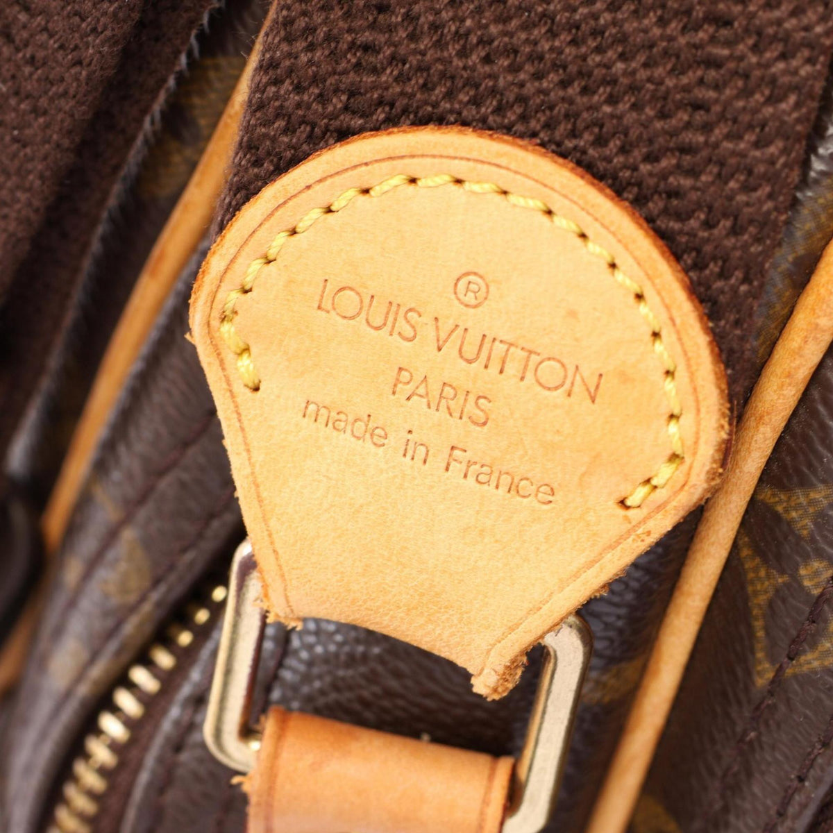 Louis Vuitton Brown Coated Canvas Monogram Leather Handbag Shoulder Bag (Pre-Owned)