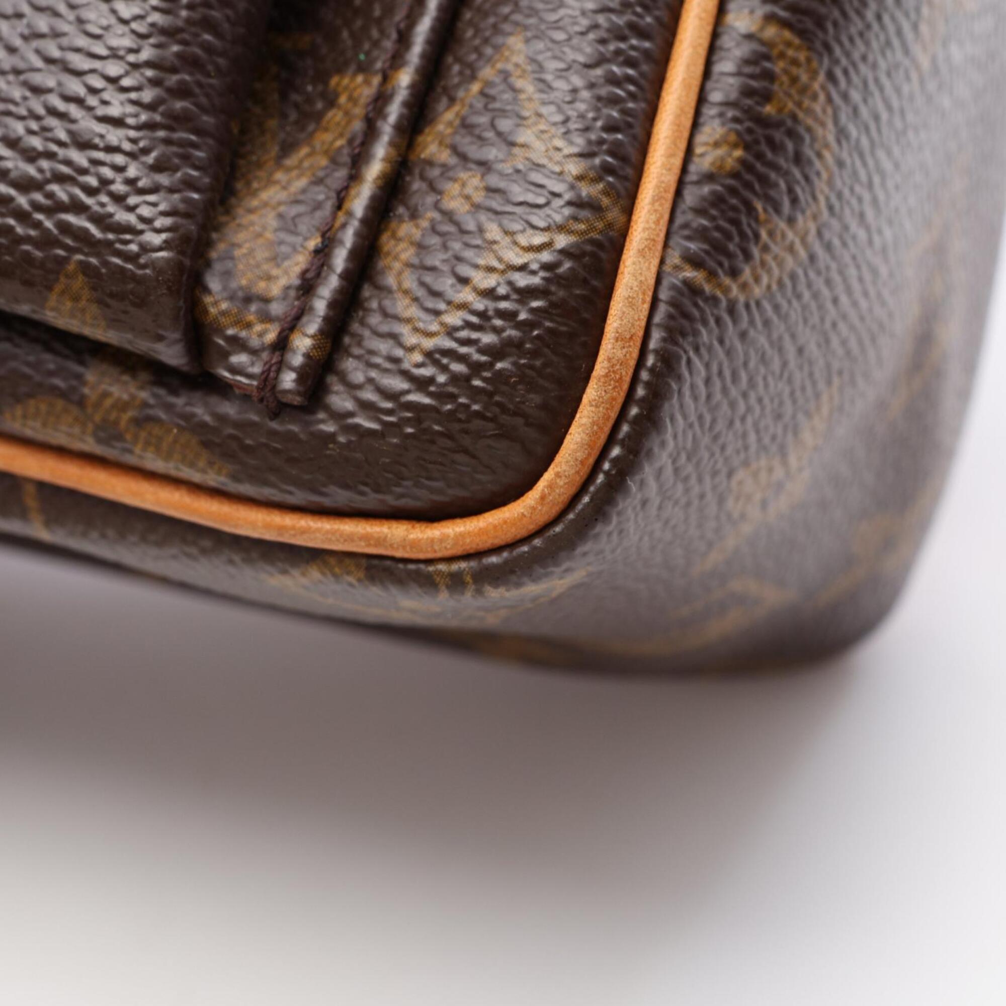 Louis Vuitton Brown Monogram Coated Canvas Leather Handbag Shoulder Bag (Pre-Owned)