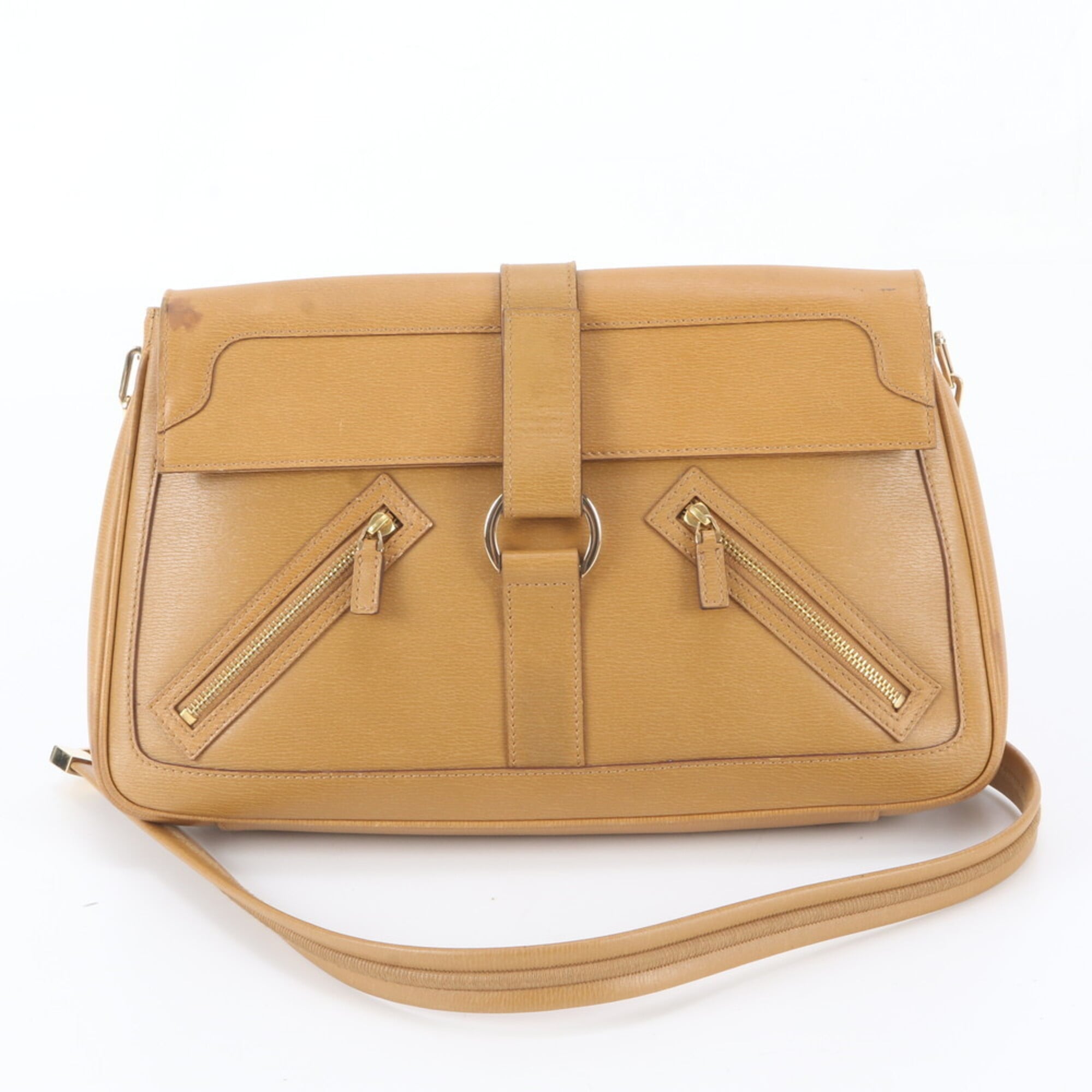 Gucci Brown Leather Crossbody Bag Handbag Shoulder Bag Tote Bag (Pre-Owned)