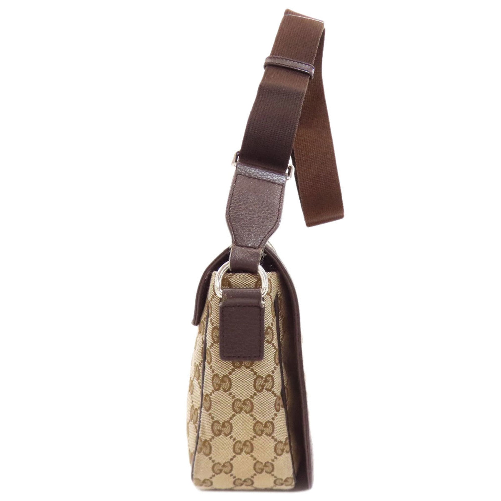 Gucci Brown Canvas Shoulder Bag (Pre-Owned)