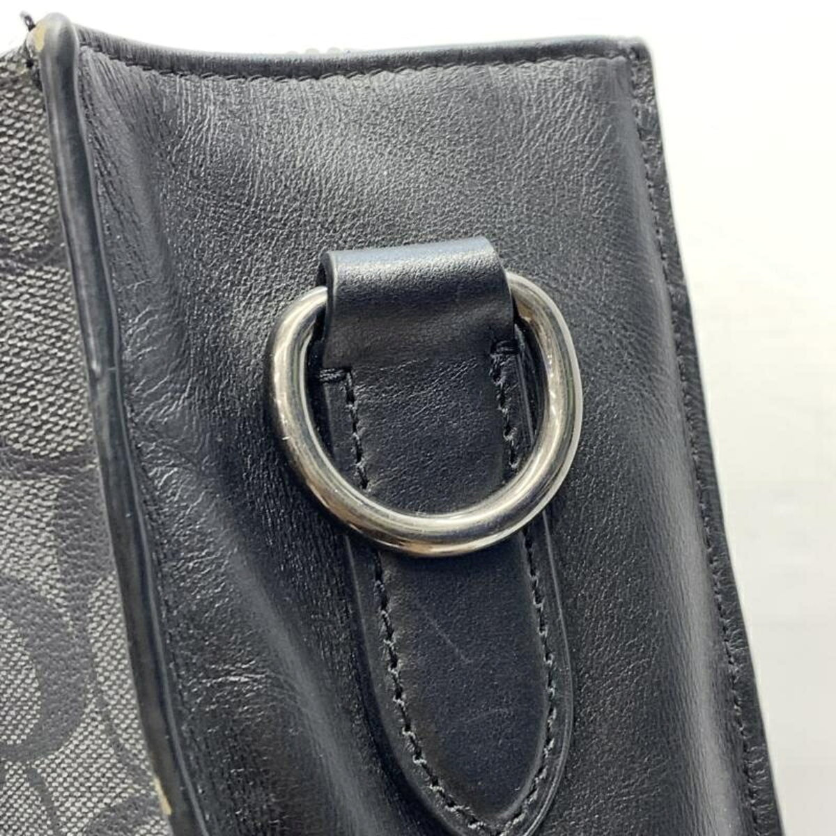 Coach Gray Signature Line Tote Bag (Pre-Owned)