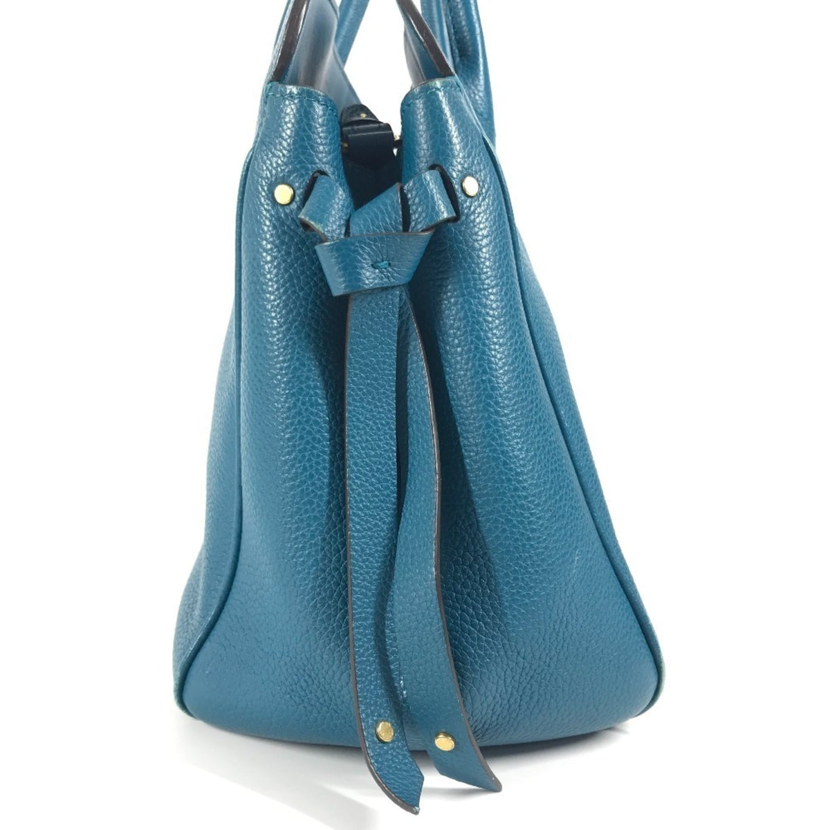 Louis Vuitton Blue Leather Shoulder Bag Tote Bag (Pre-Owned)