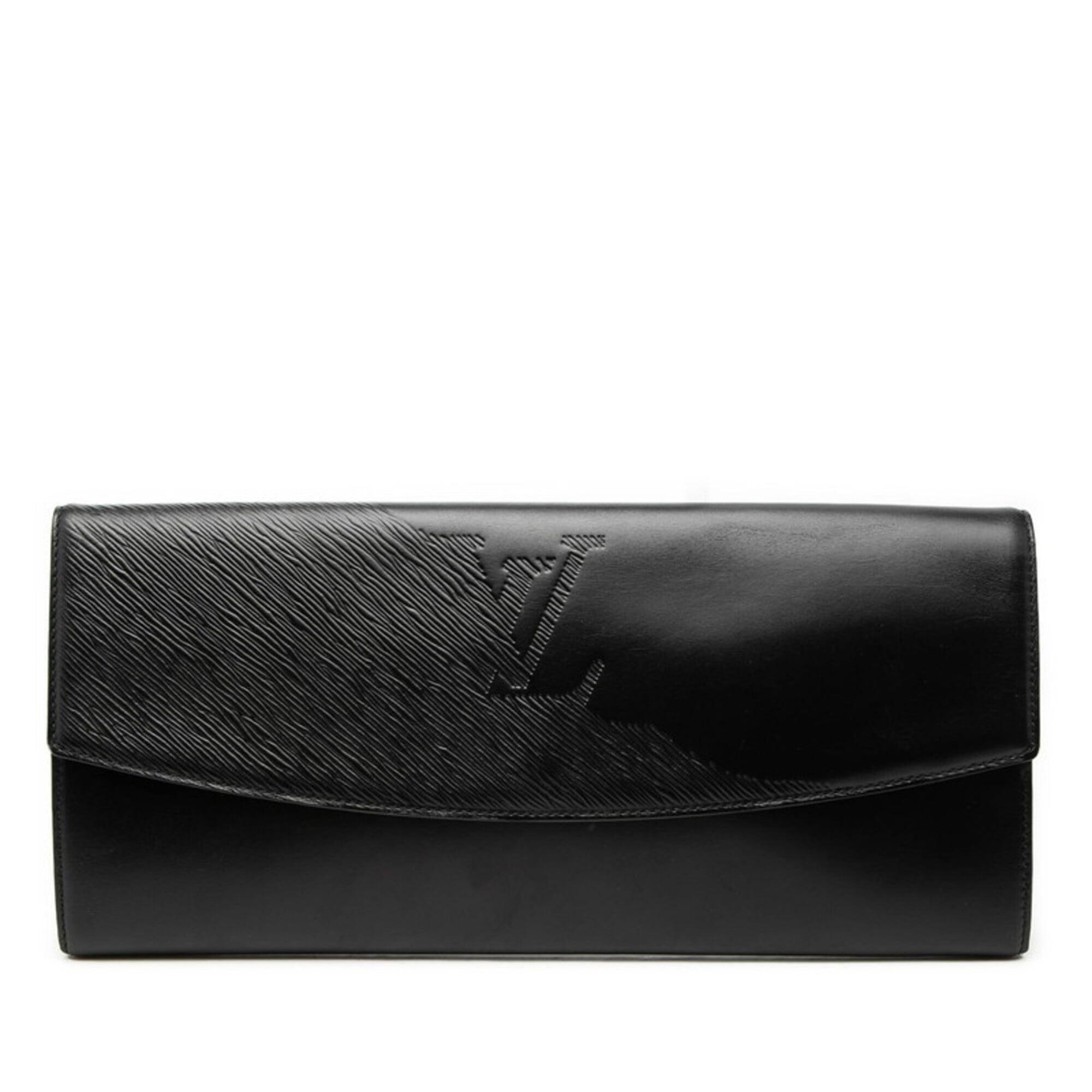 Louis Vuitton Opera Black Leather Clutch Bag (Pre-Owned)