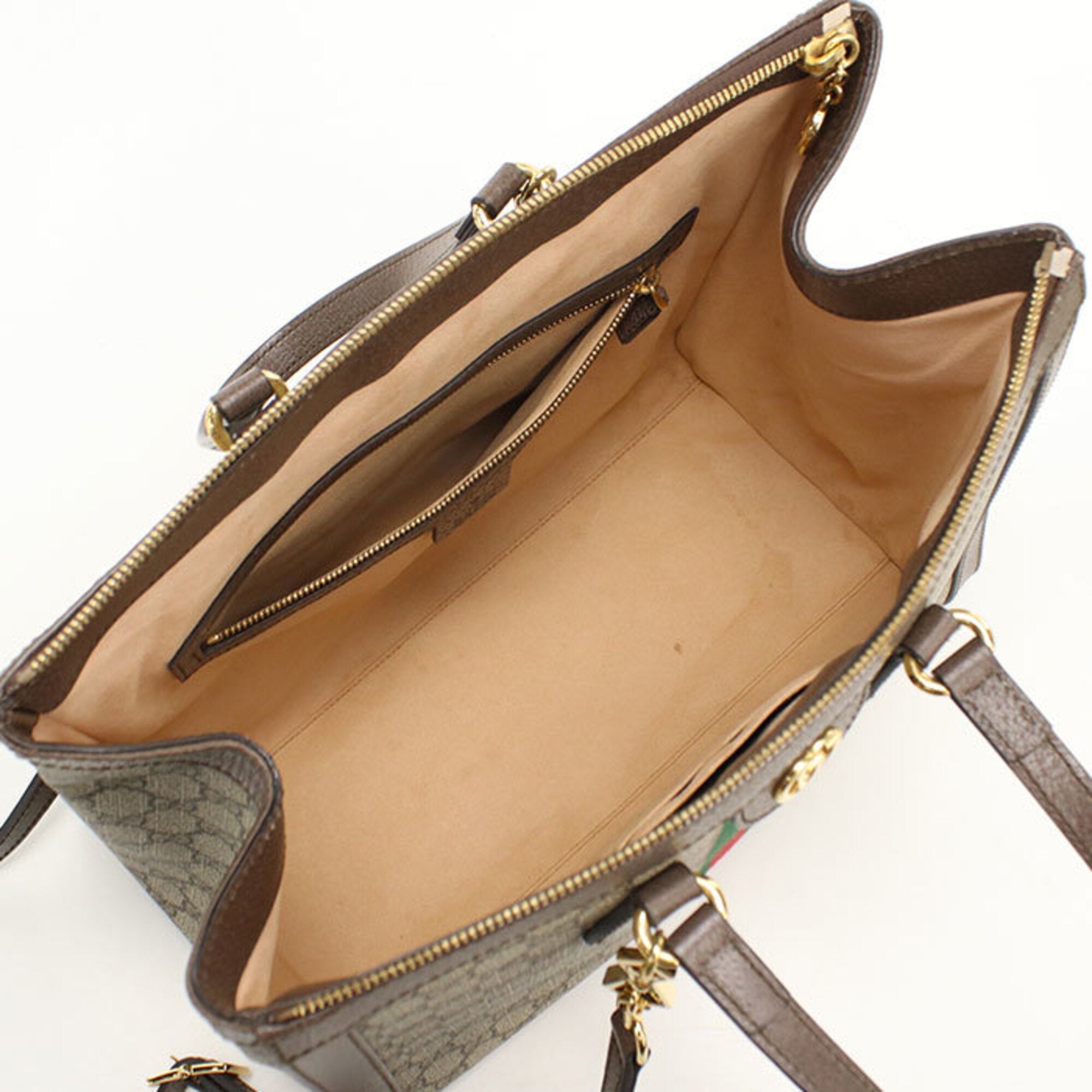 Gucci Beige Gg Supreme Leather Tote Bag (Pre-Owned)