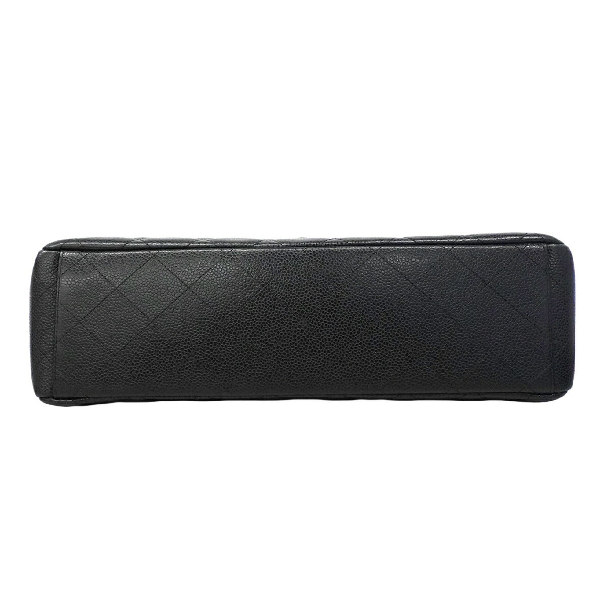 Chanel Black Grained Calfskin Shoulder Bag (Pre-Owned)