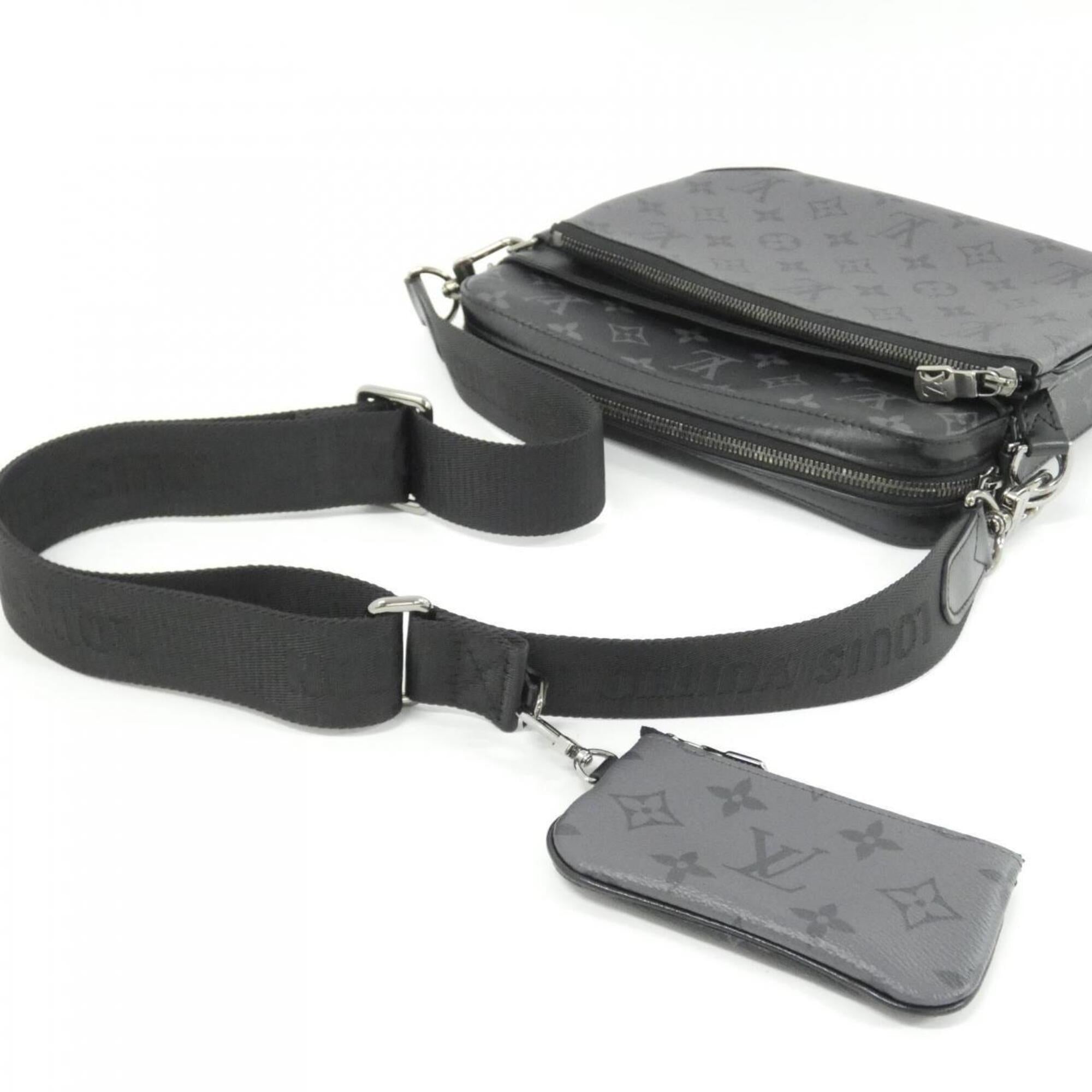 Louis Vuitton Black Coated Canvas Shoulder Bag (Pre-Owned)