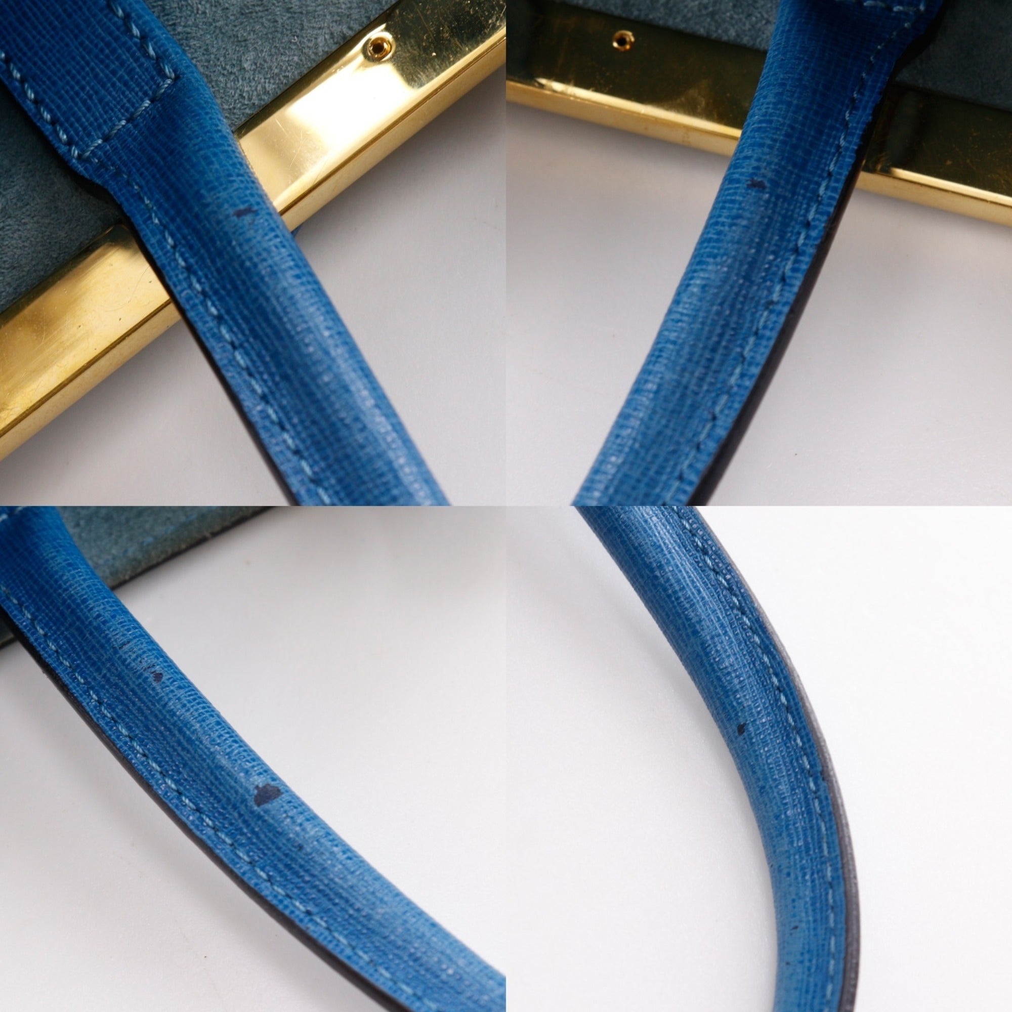 Fendi Blue Leather Handbag (Pre-Owned)