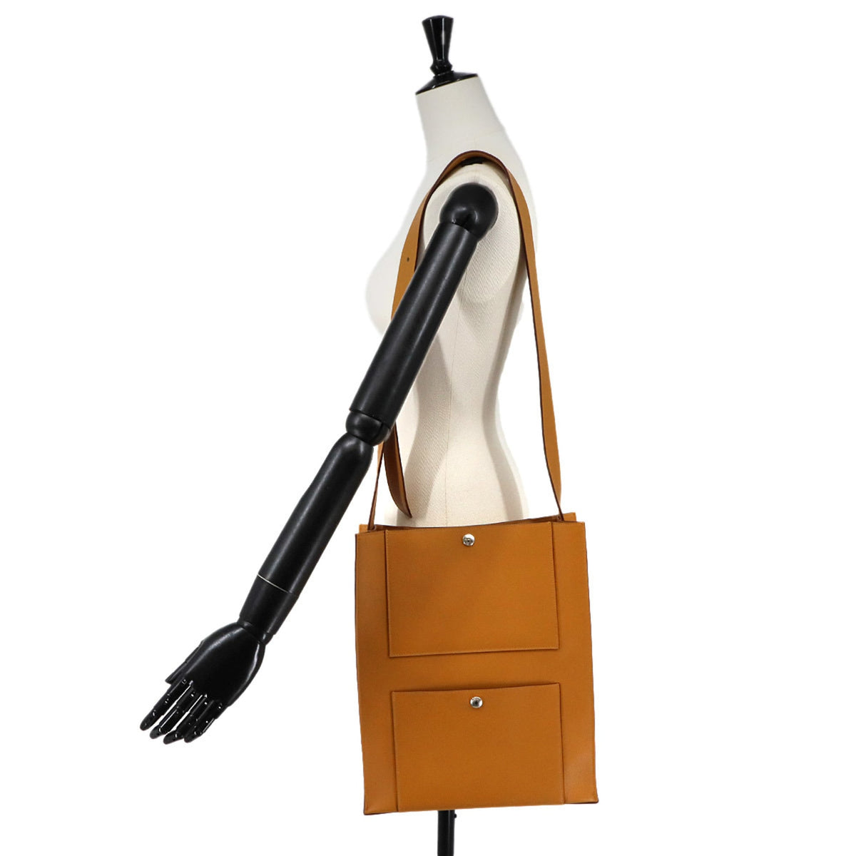 Hermes Brown Caramel Leather Handbag Tote Bag (Pre-Owned)
