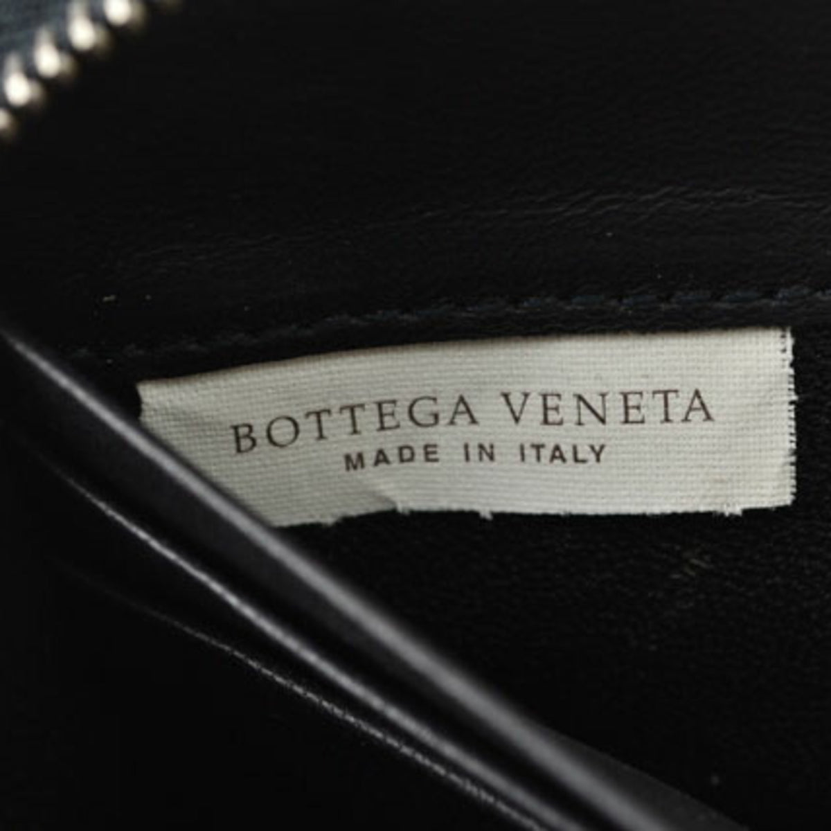 Bottega Veneta Navy Leather Long Wallet (Bi-Fold) (Pre-Owned)