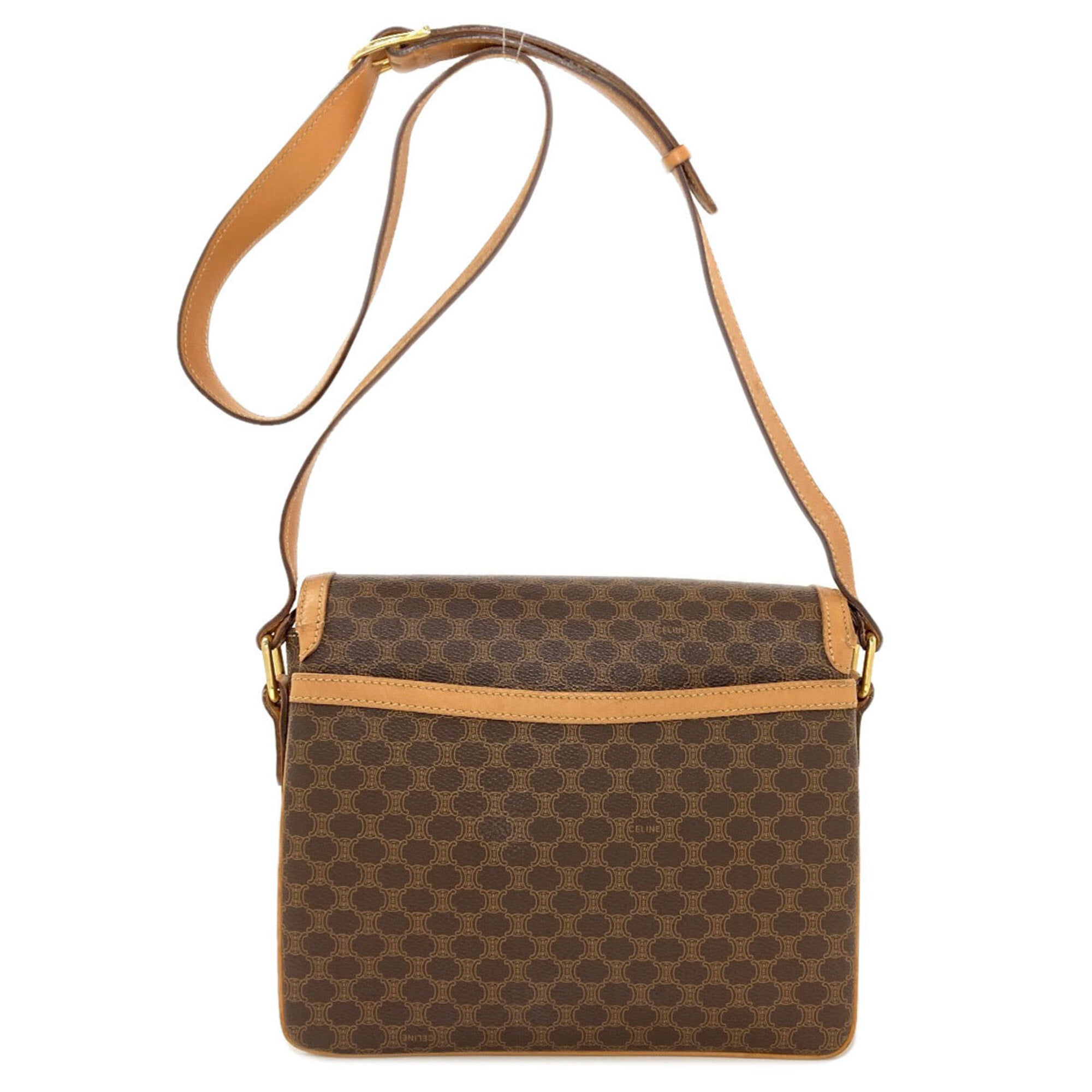 Celine Macadam Brown Pvc Shoulder Bag (Pre-Owned)