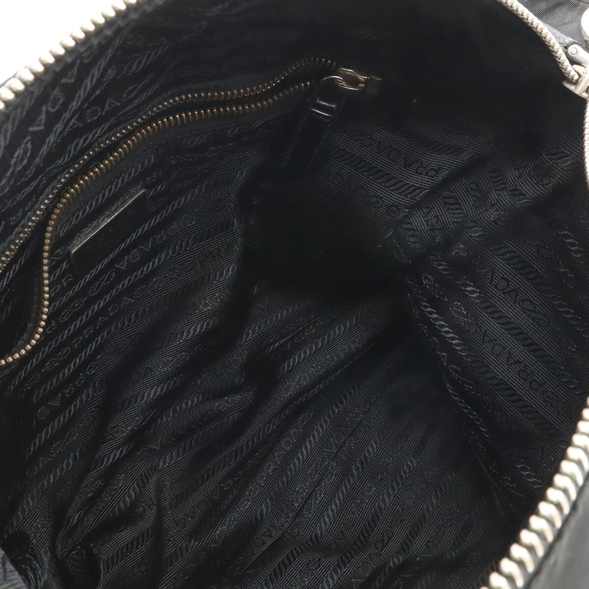 Prada Black Blue Nero Nylon Handbag Shoulder Bag Tote Bag (Pre-Owned)