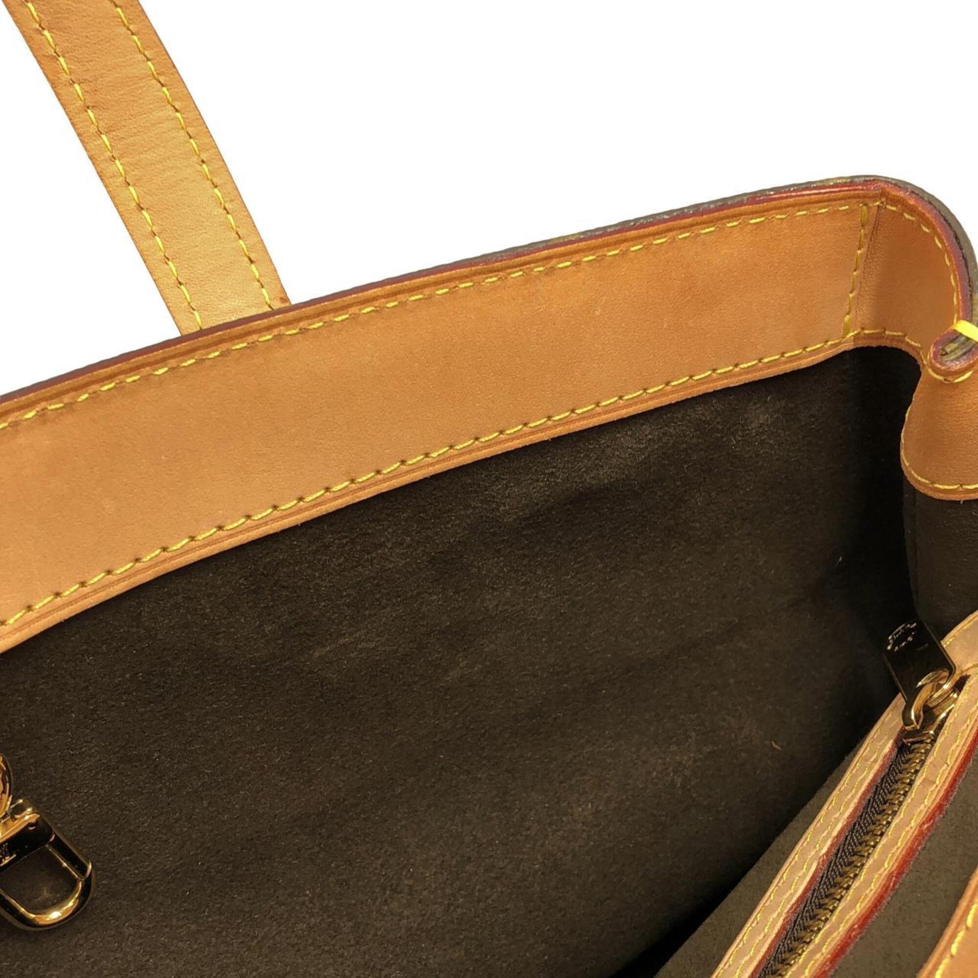 Louis Vuitton Monogram Marron Coated Canvas Handbag (Pre-Owned)