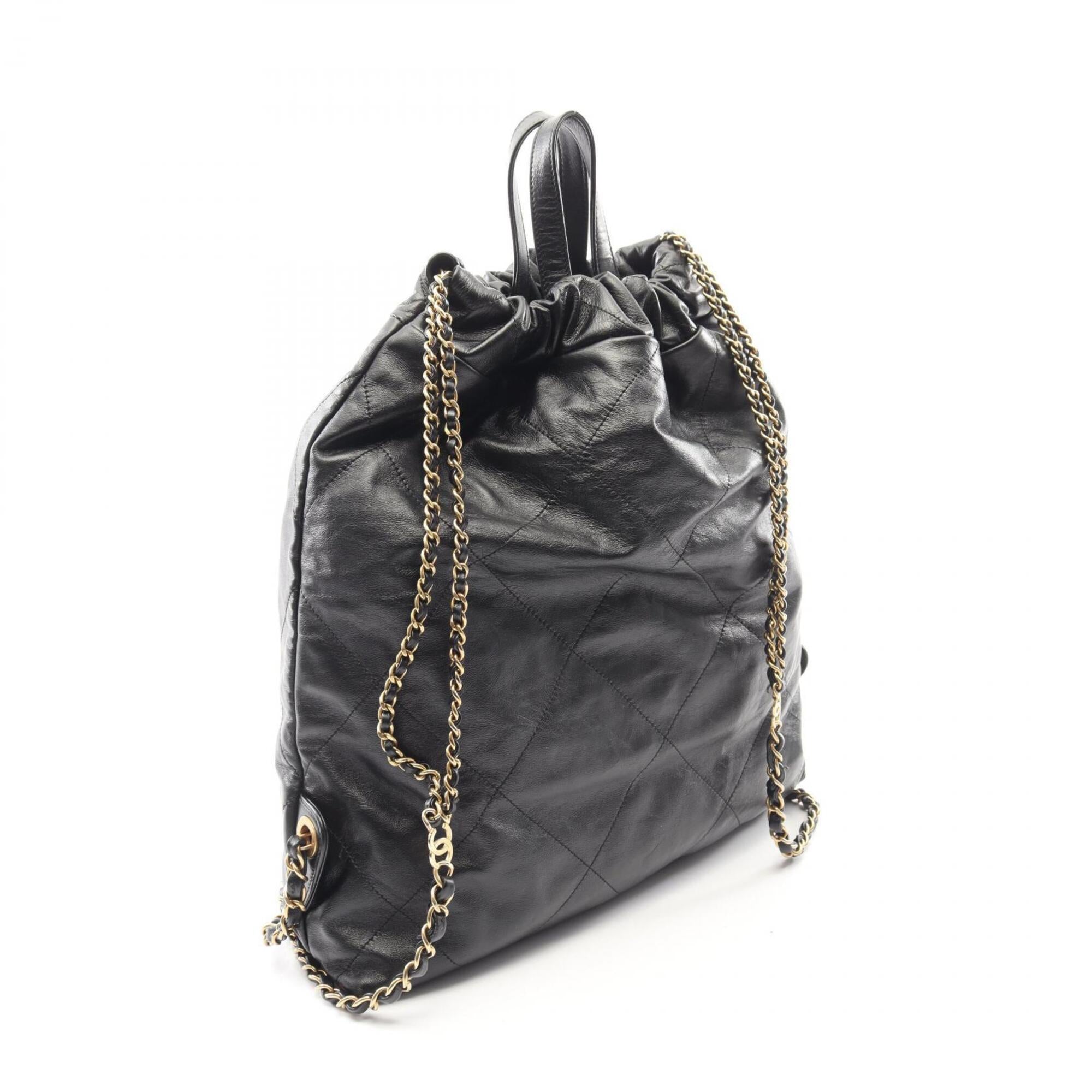 Chanel Black Leather Backpack (Pre-Owned)