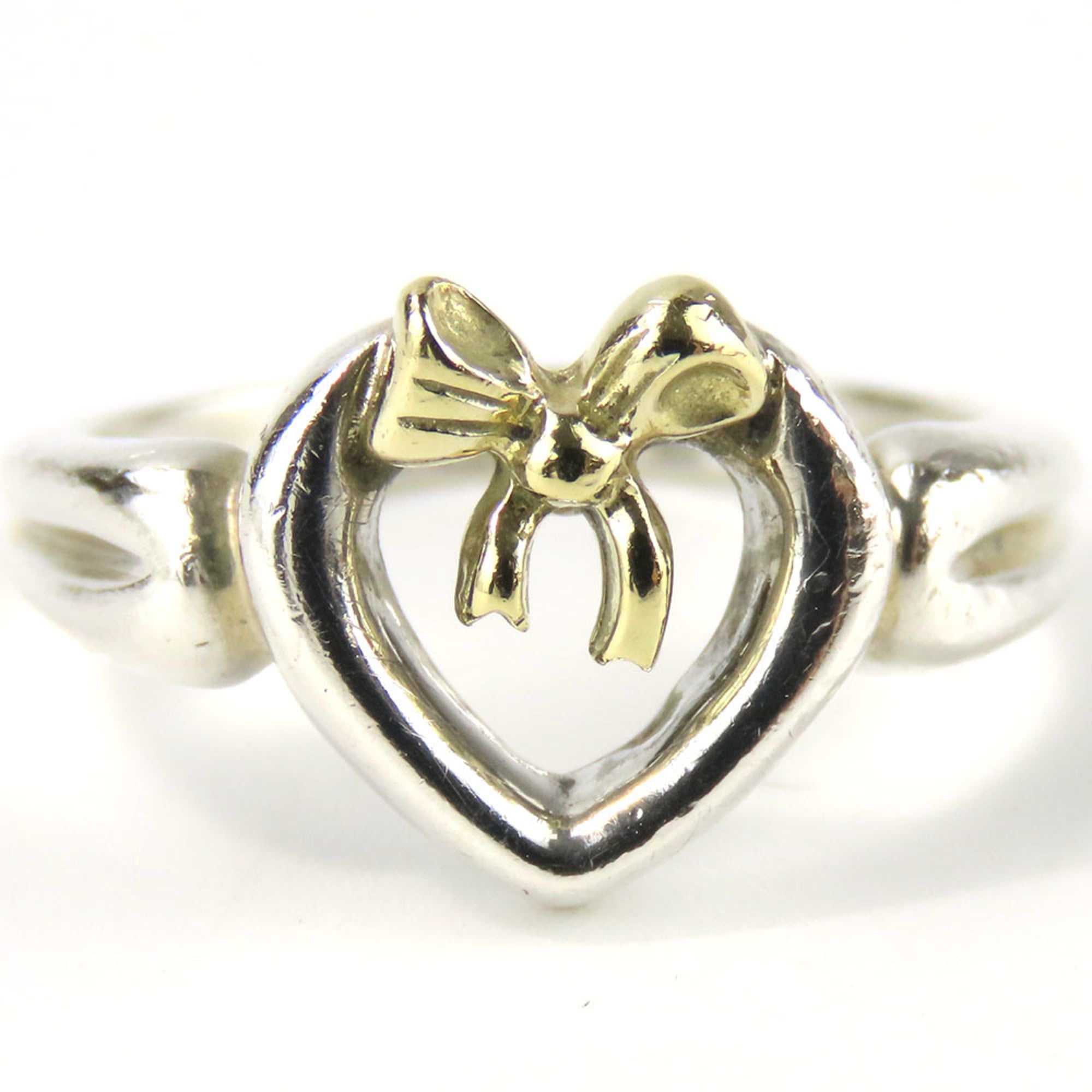 Tiffany Heart Yellow Gold (18K) Silver 925 Band Ring (Pre-Owned)