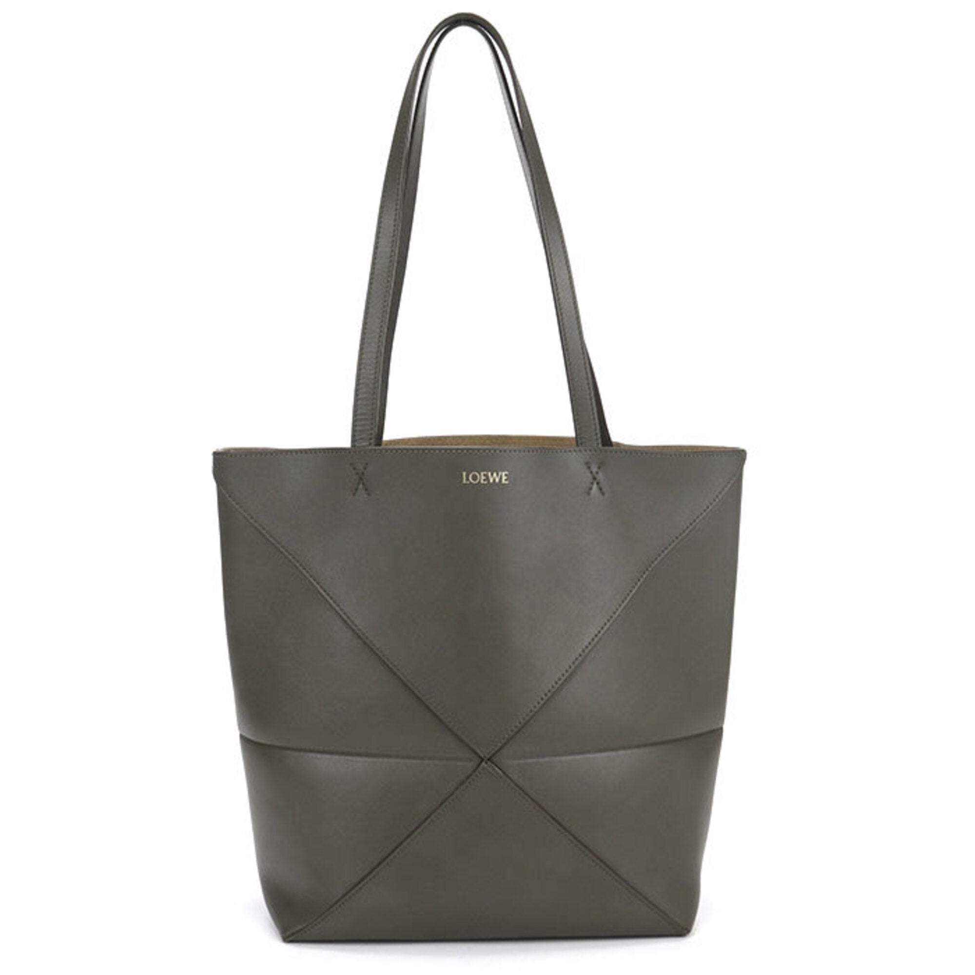 Loewe Gray Leather Tote Bag (Pre-Owned)
