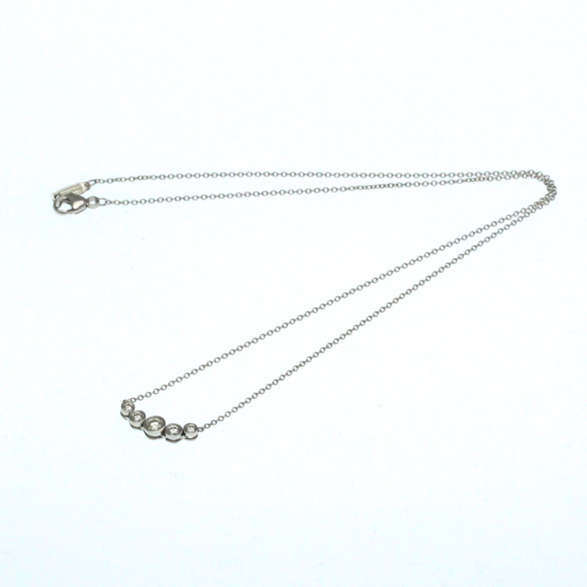 Tiffany & Co. Jazz Graduated Pendant Necklace Platinum And Diamonds Silver Platinum Necklace Jewelry (Pre-Owned)
