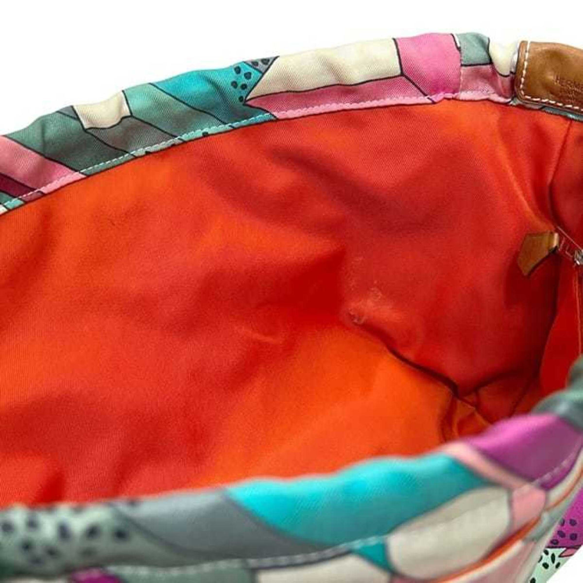 Hermes Multi-Color Silk Barenia Leather Pouch (Pre-Owned)