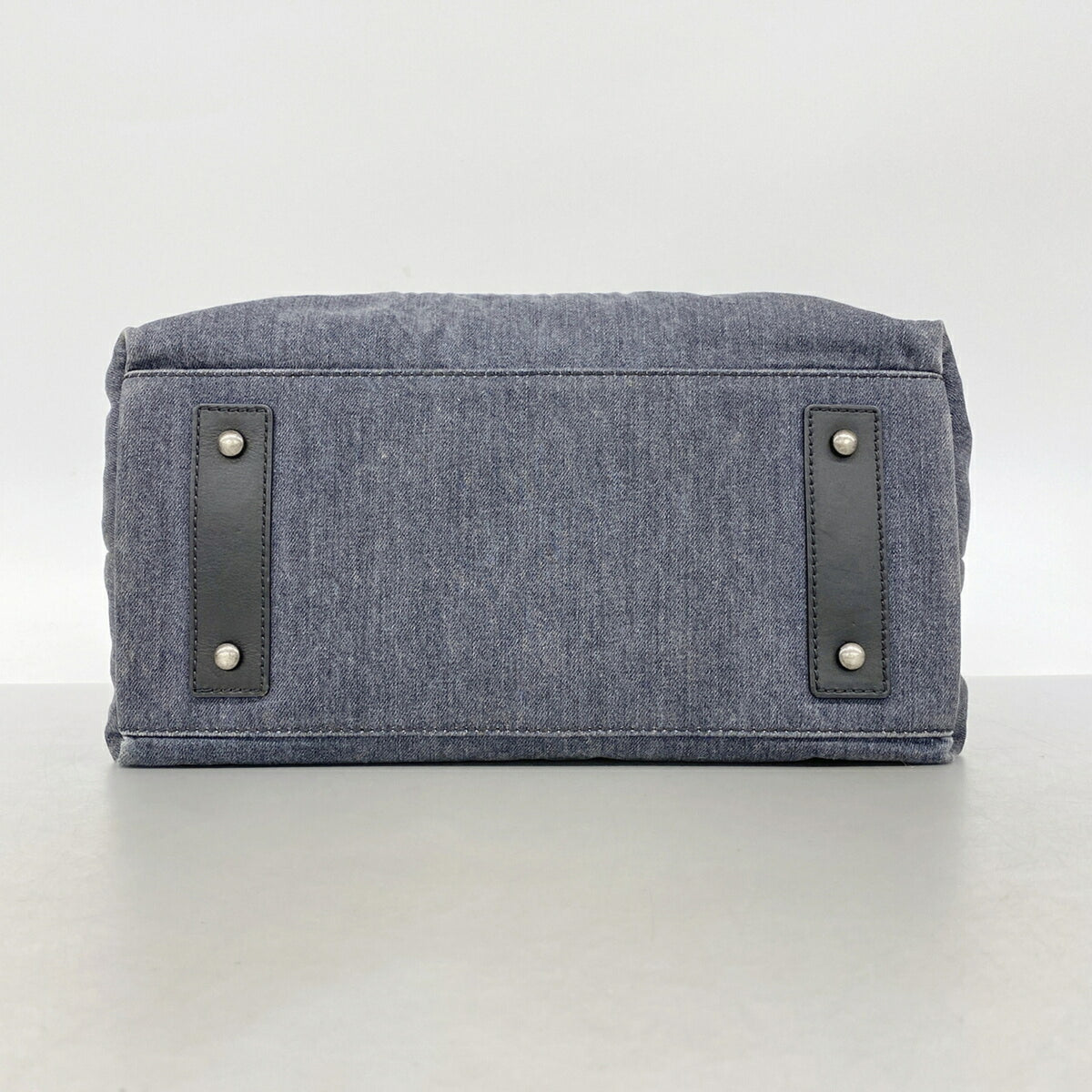 Chanel Gray Denim Handbag (Pre-Owned)