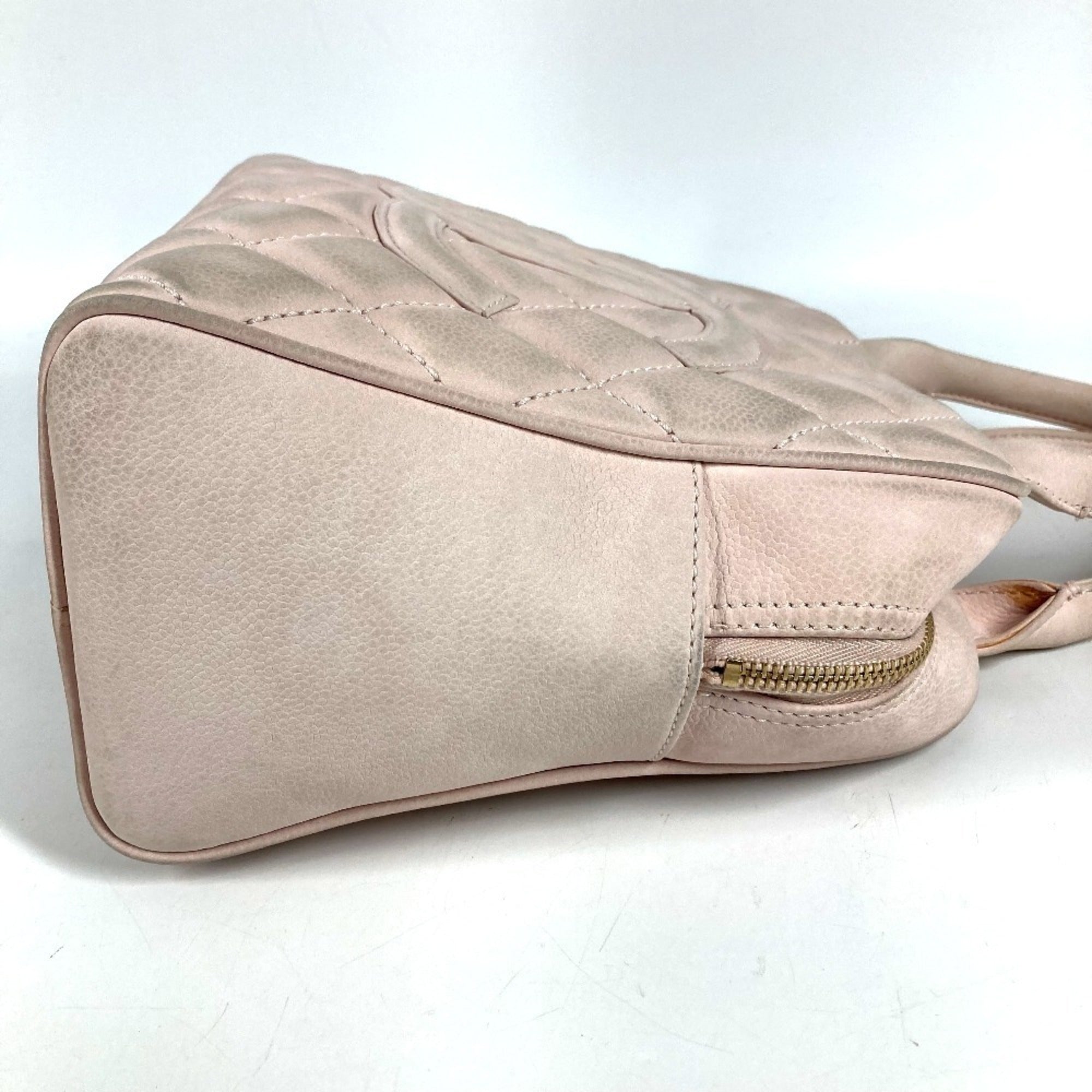 Chanel Matelasse Light Pink Leather Boston Bag Handbag (Pre-Owned)