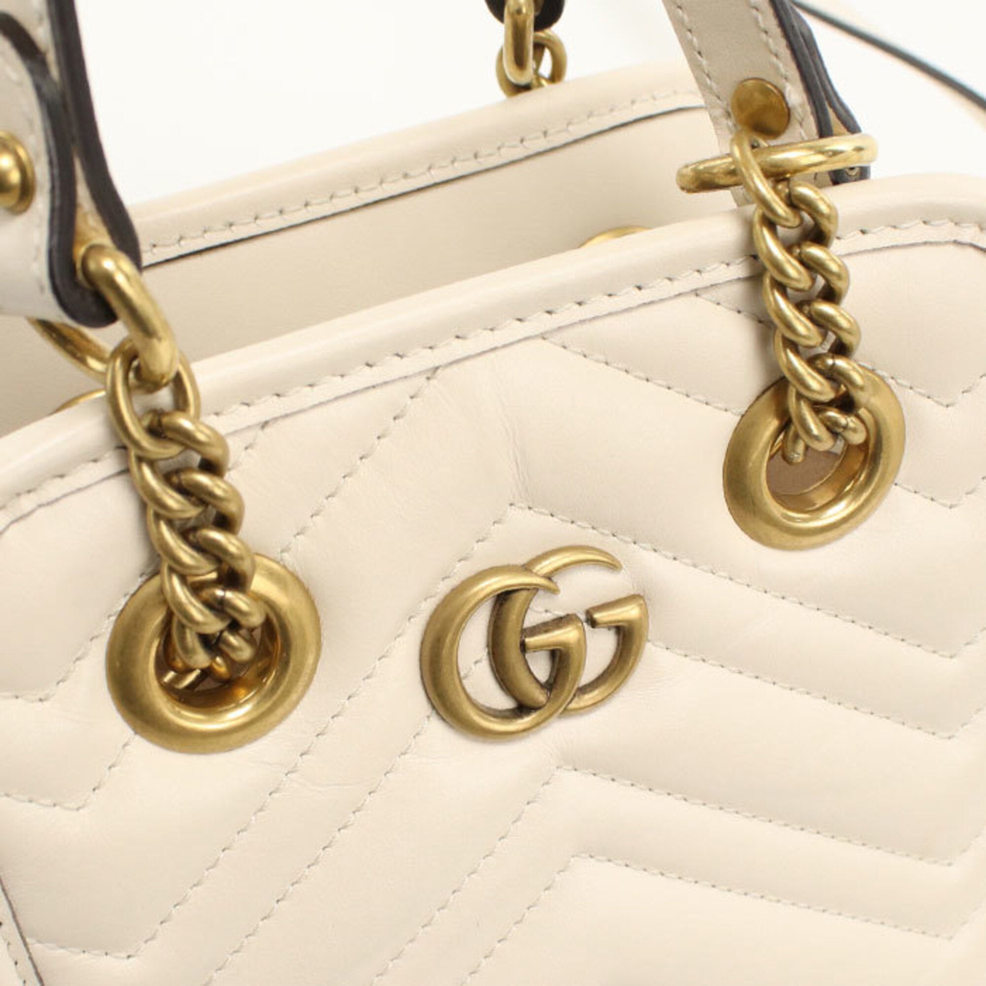 Gucci White Leather Handbag (Pre-Owned)