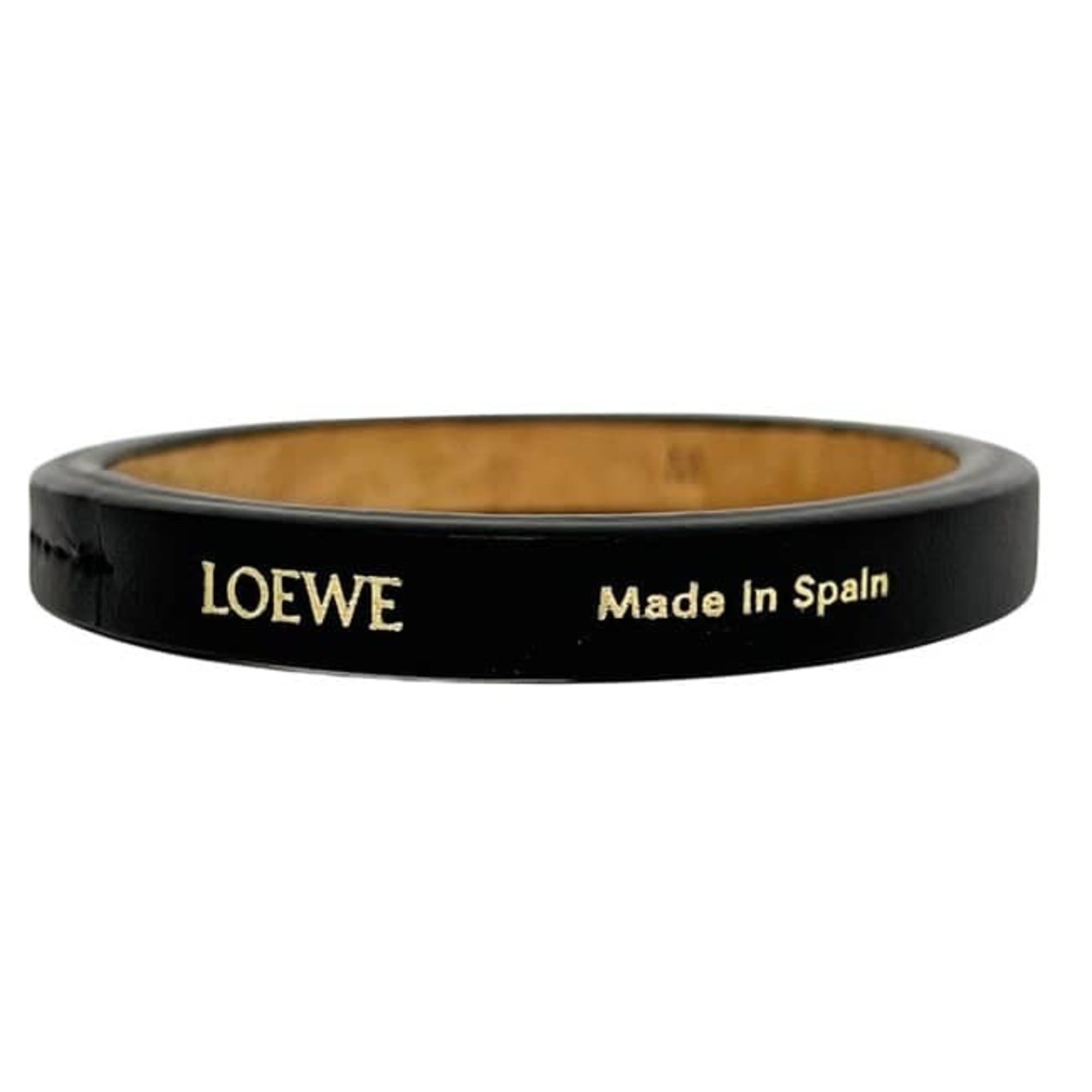 Loewe Black Brown Leather Bangle (Pre-Owned)