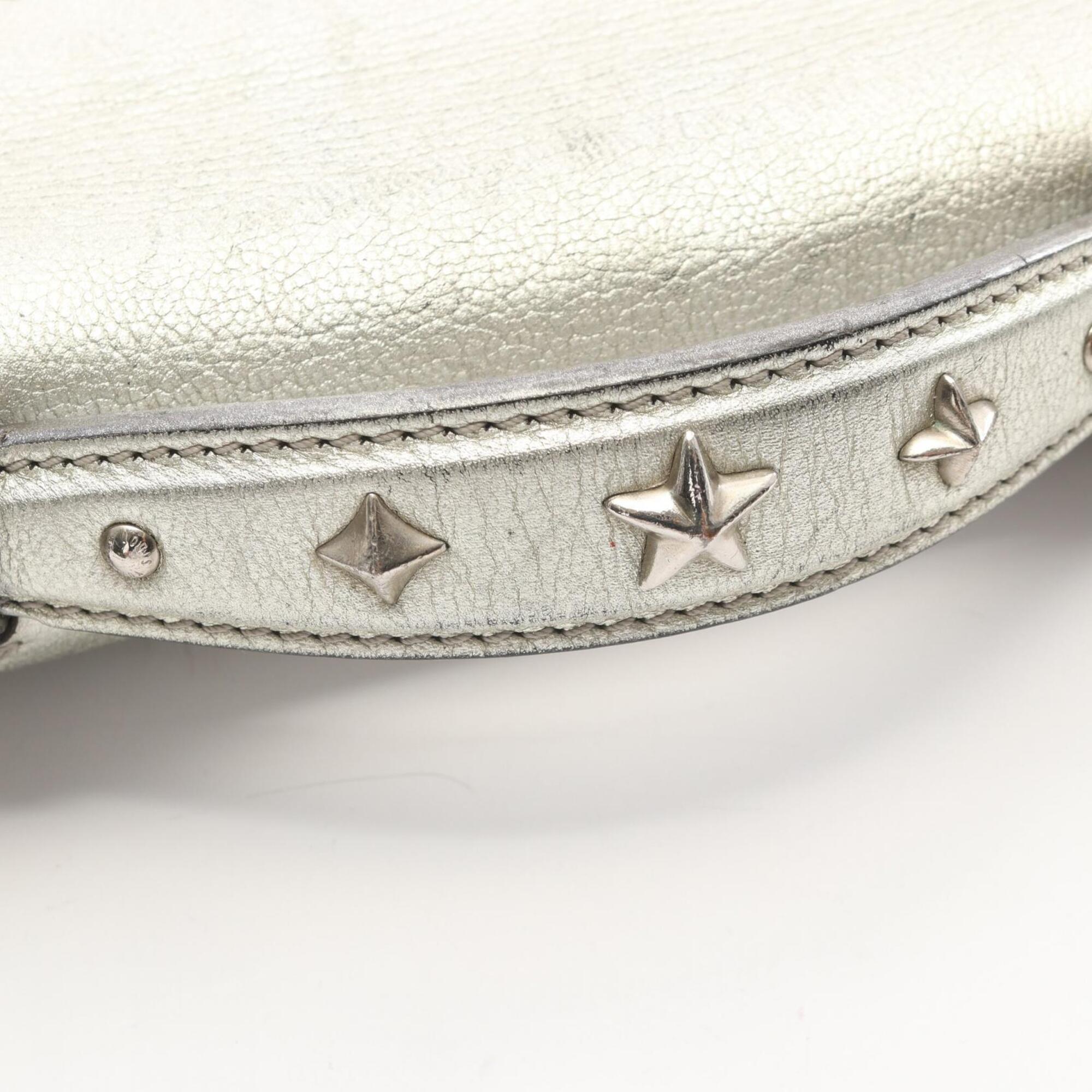 Louis Vuitton Silver Leather Handbag Shoulder Bag (Pre-Owned)