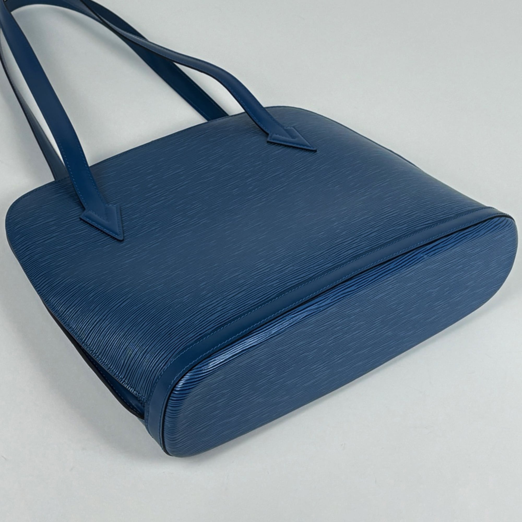 Louis Vuitton Epi Toledo Blue Epi Leather Handbag Tote Bag (Pre-Owned)