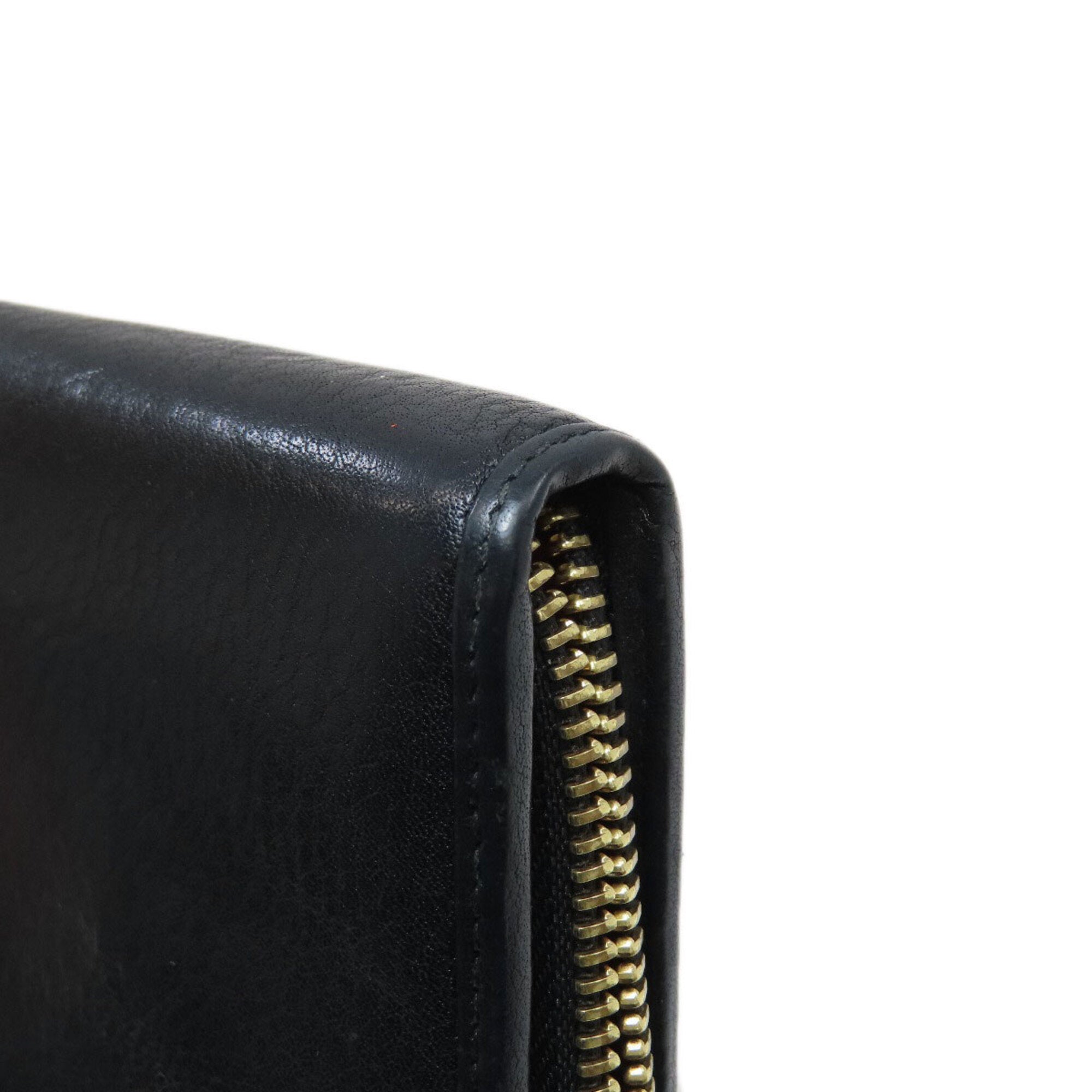 Loewe Black Leather Long Wallet (Bi-Fold) (Pre-Owned)