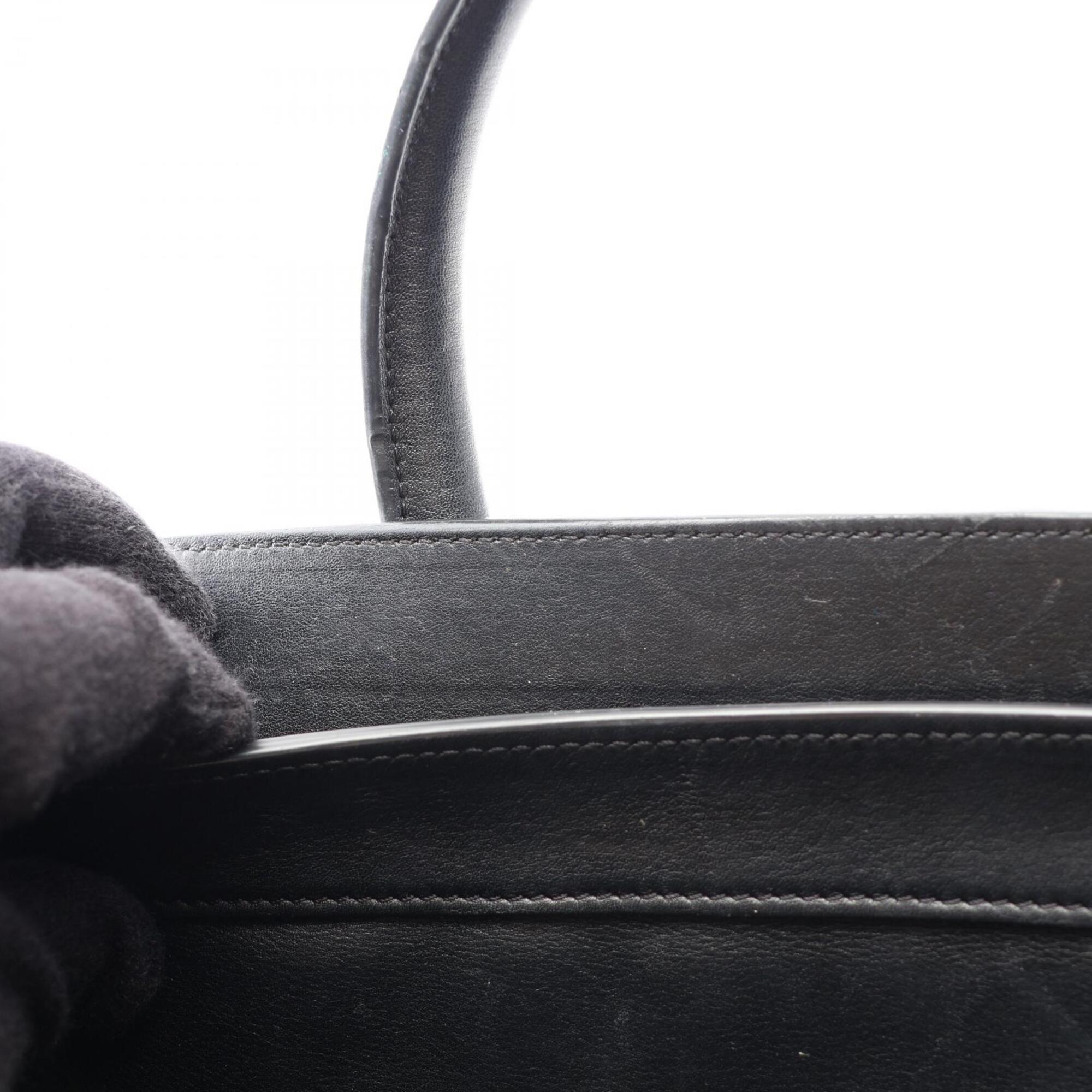 Celine Black Blue Brown Leather Handbag (Pre-Owned)