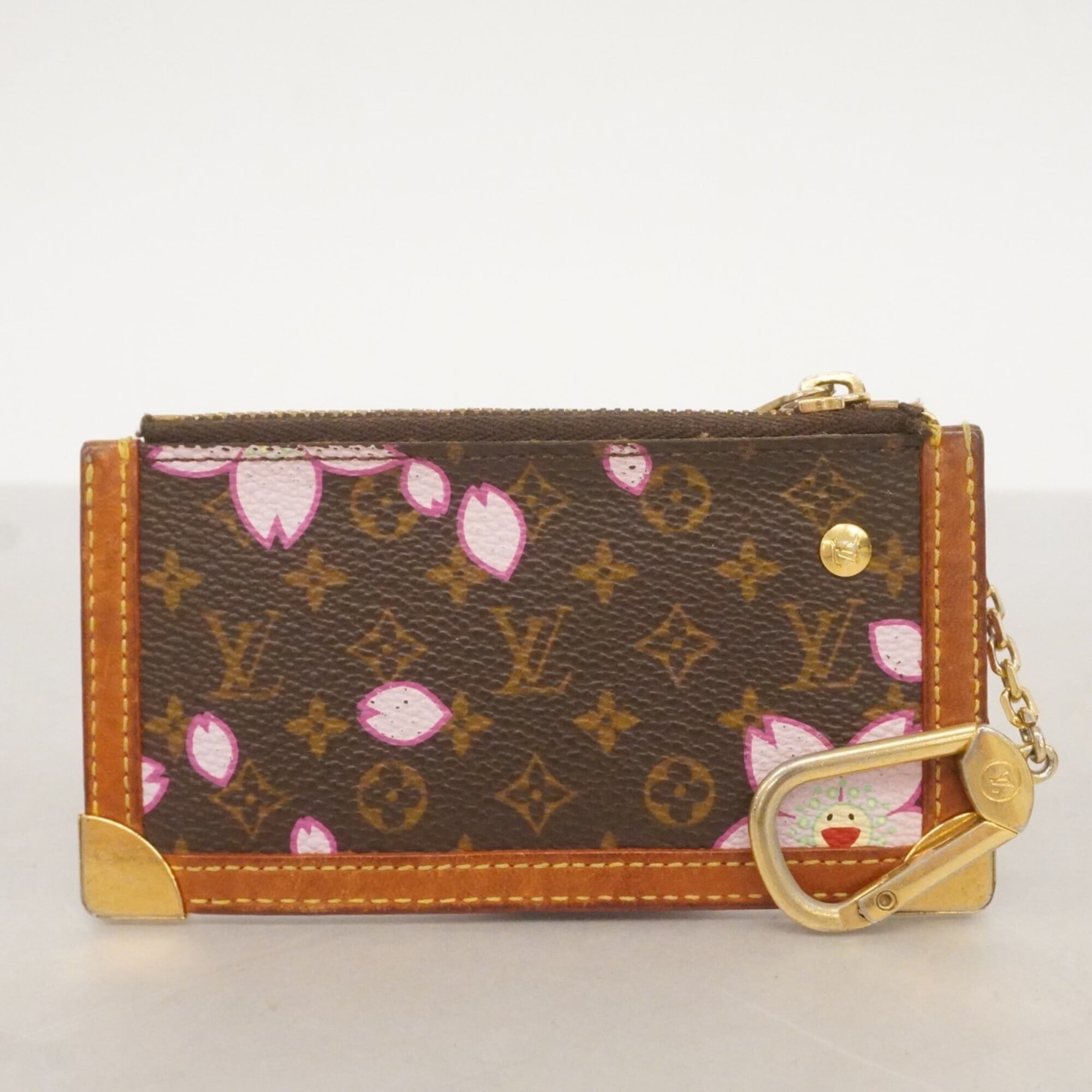 Louis Vuitton Brown Pink Coin Purse/Coin Case (Pre-Owned)