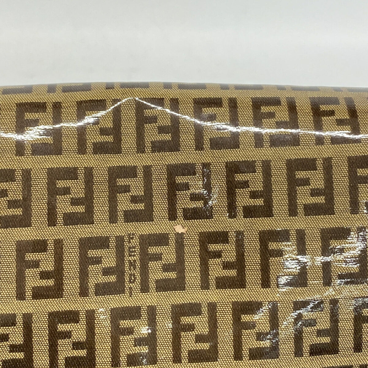 Fendi Brown Coated Canvas Handbag (Pre-Owned)