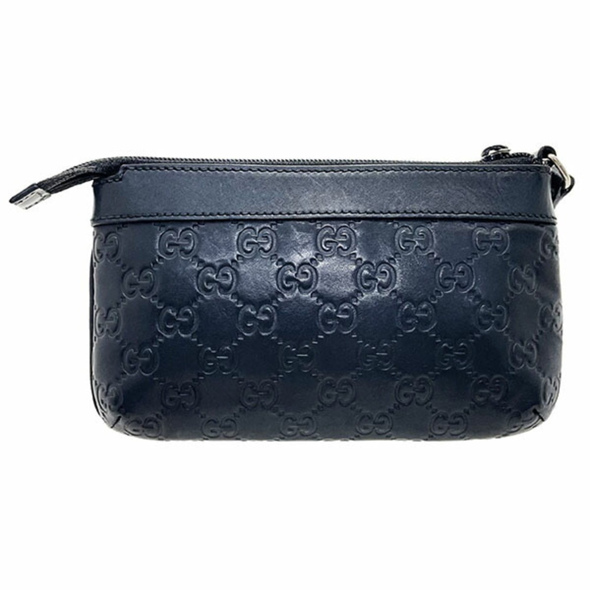 Gucci Guccissima Black Leather Pouch (Pre-Owned)