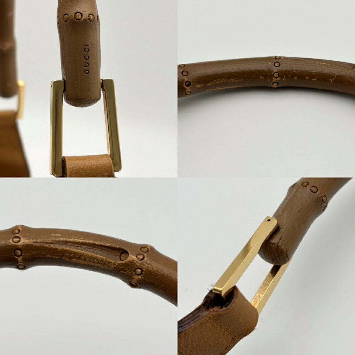 Gucci Camel Bamboo Leather Shoulder Bag (Pre-Owned)