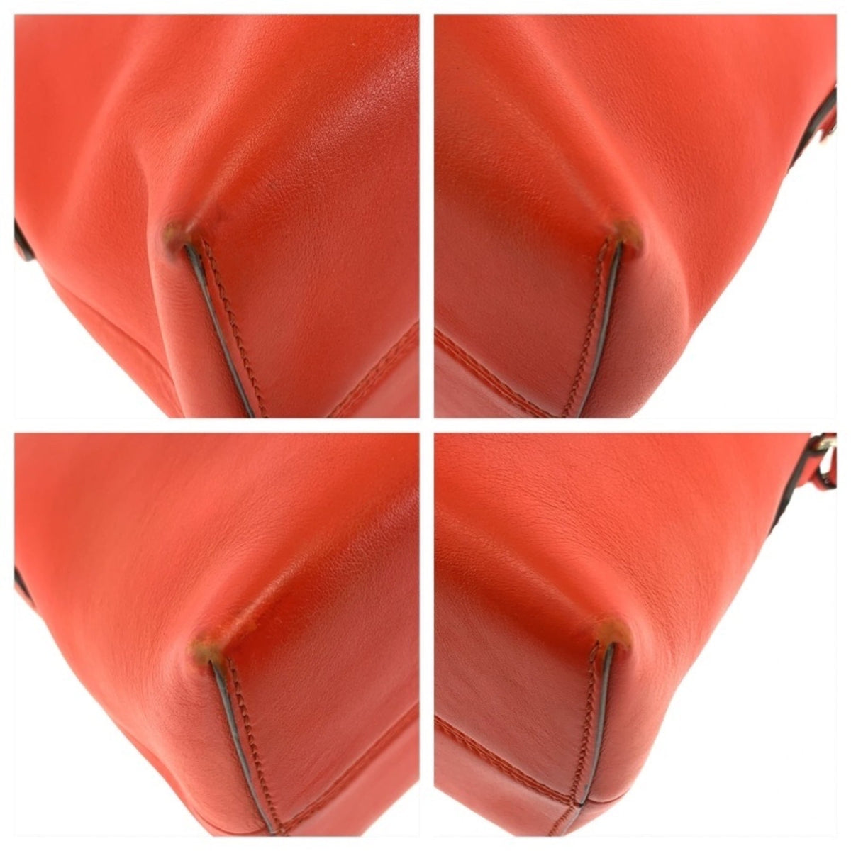 Fendi Orange Leather Handbag Shoulder Bag (Pre-Owned)