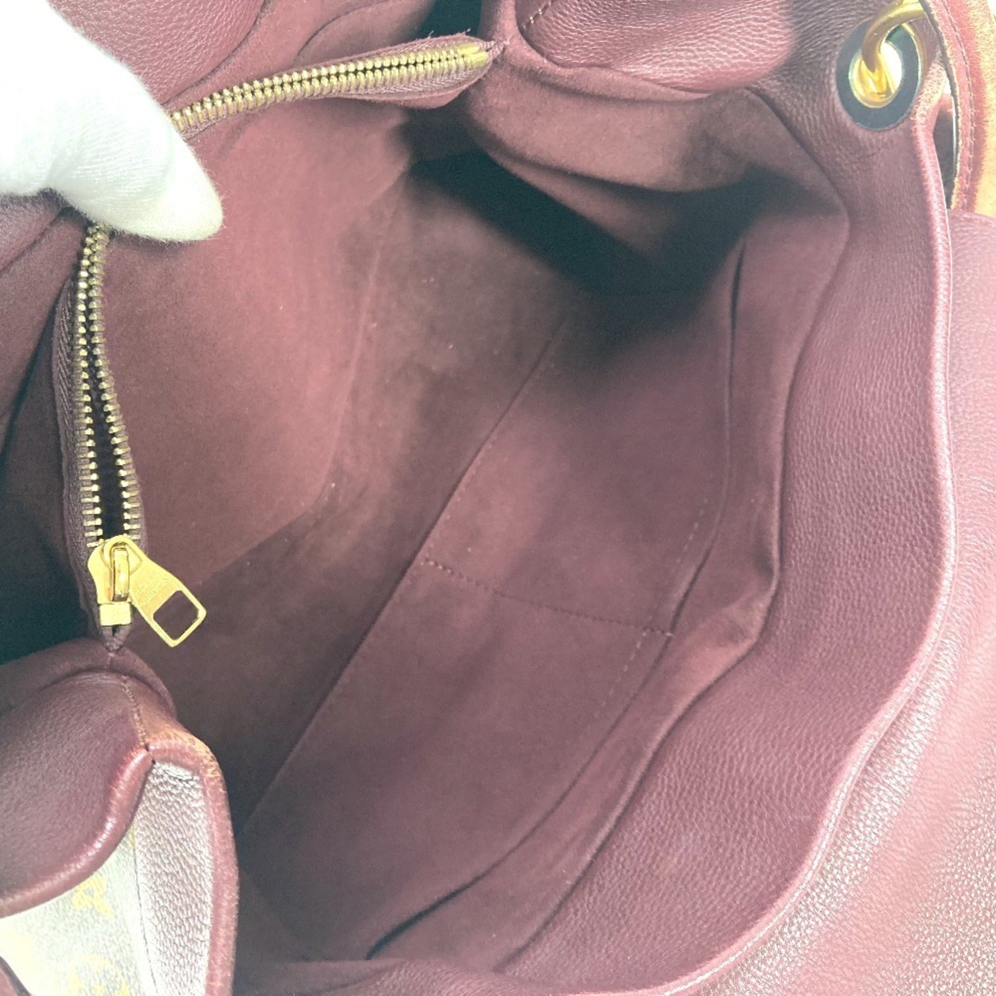 Louis Vuitton Brown Purple Monogram Canvas Shoulder Bag Tote Bag (Pre-Owned)