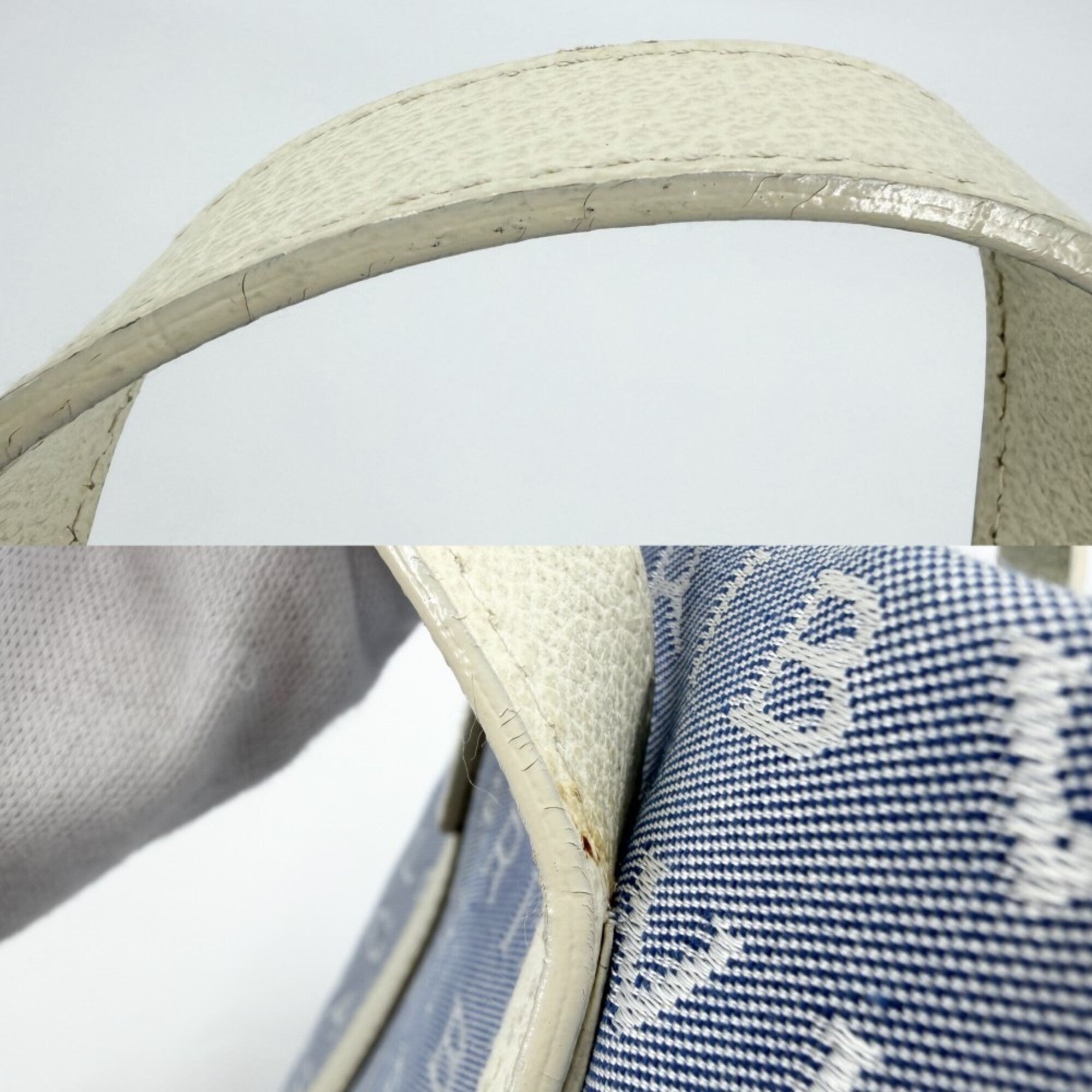 Bvlgari Blue Brown Green White Canvas Handbag (Pre-Owned)