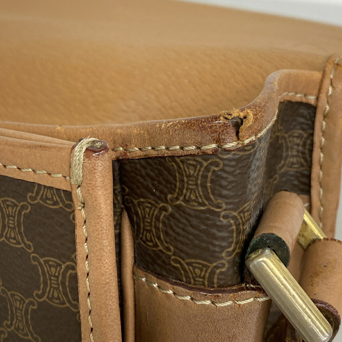 Celine Brown Pvc Shoulder Bag (Pre-Owned)
