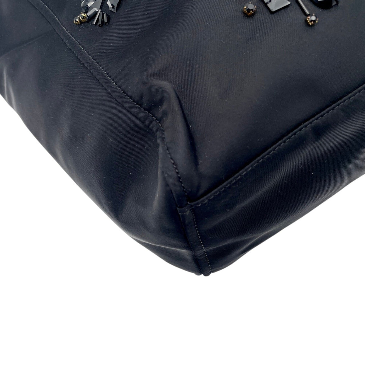 Kate Spade Black Nylon Leather Handbag Tote Bag (Pre-Owned)