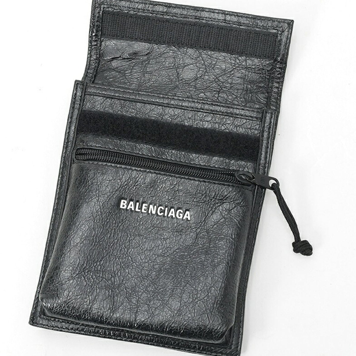 Balenciaga Black Leather Pouch Shoulder Bag (Pre-Owned)