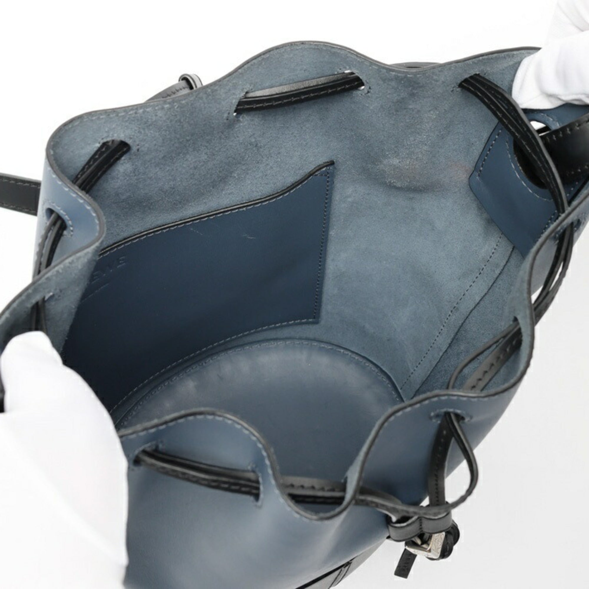 Loewe Black Blue Leather Shoulder Bag (Pre-Owned)