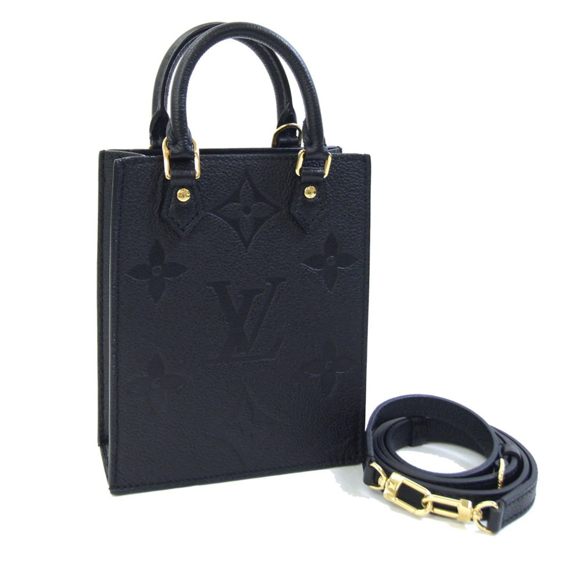 Louis Vuitton Black Monogram Noir Monogram Empreinte Leather Handbag Pochette Shoulder Bag (Pre-Owned)