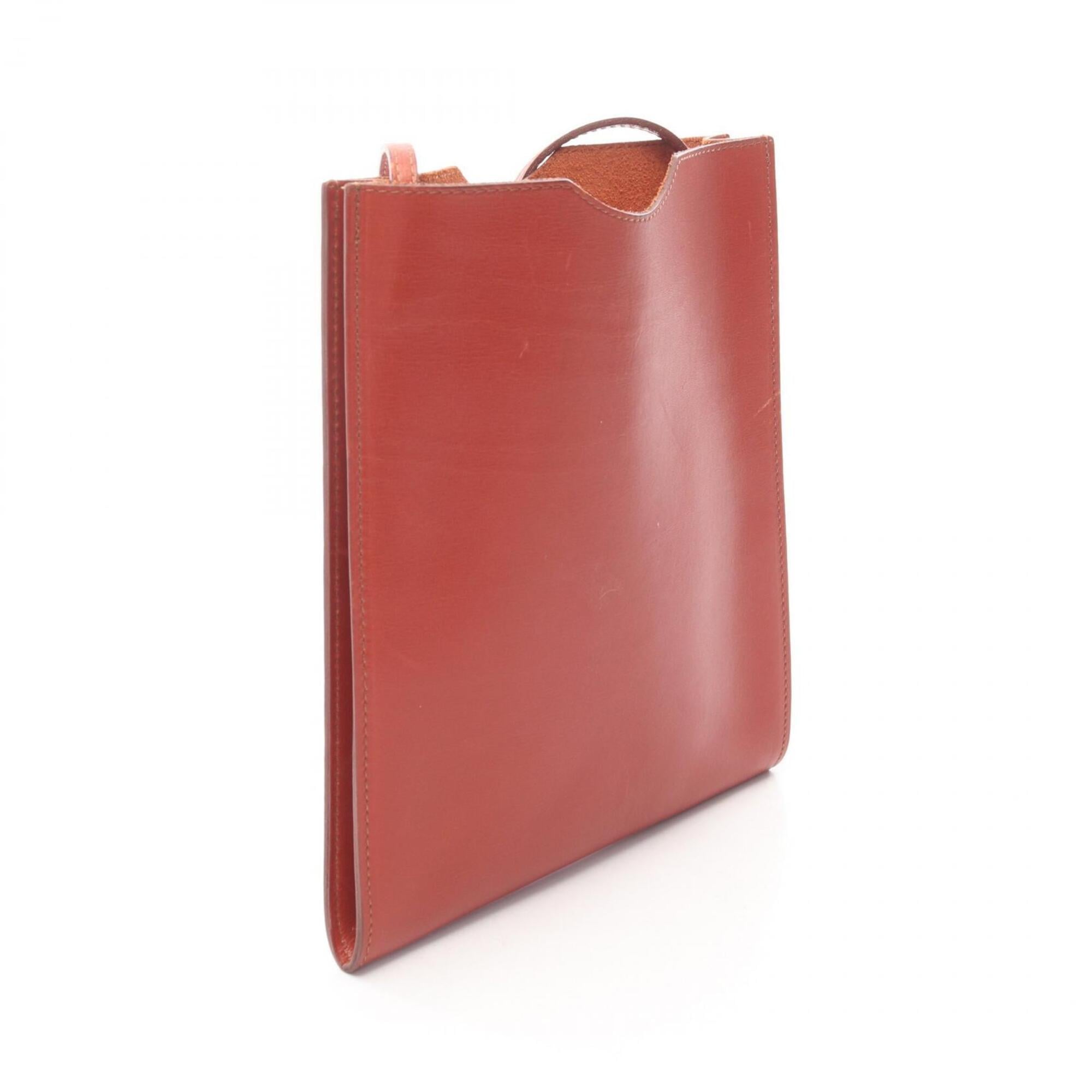 Hermes Brown Box Calf Leather Leather Handbag Shoulder Bag (Pre-Owned)
