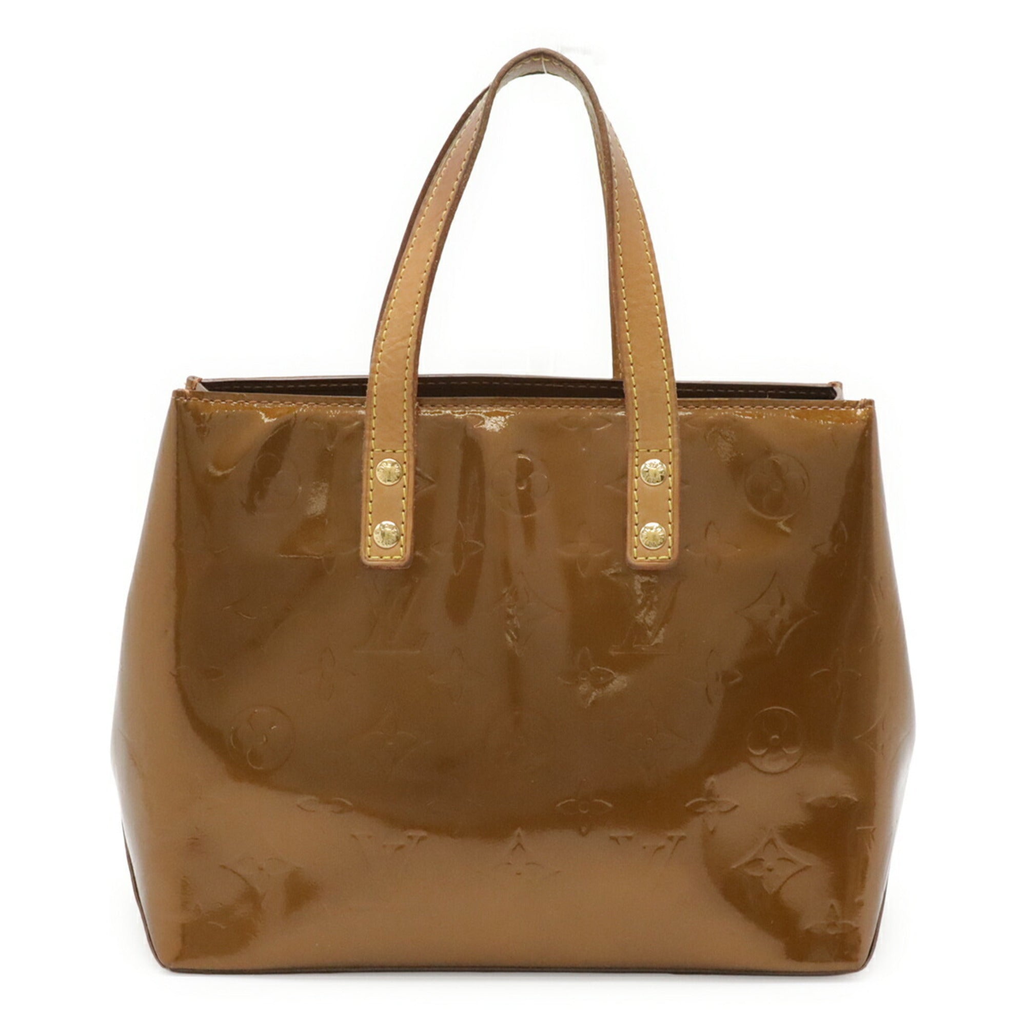 Louis Vuitton Bronze Leather Handbag Tote Bag (Pre-Owned)
