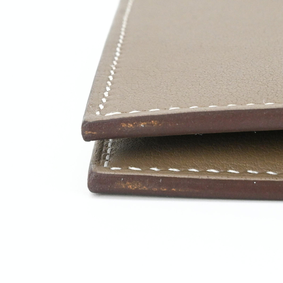 Hermes Etoupe Gray Grayish Epsom Leather Wallet (Bi-Fold) (Pre-Owned)