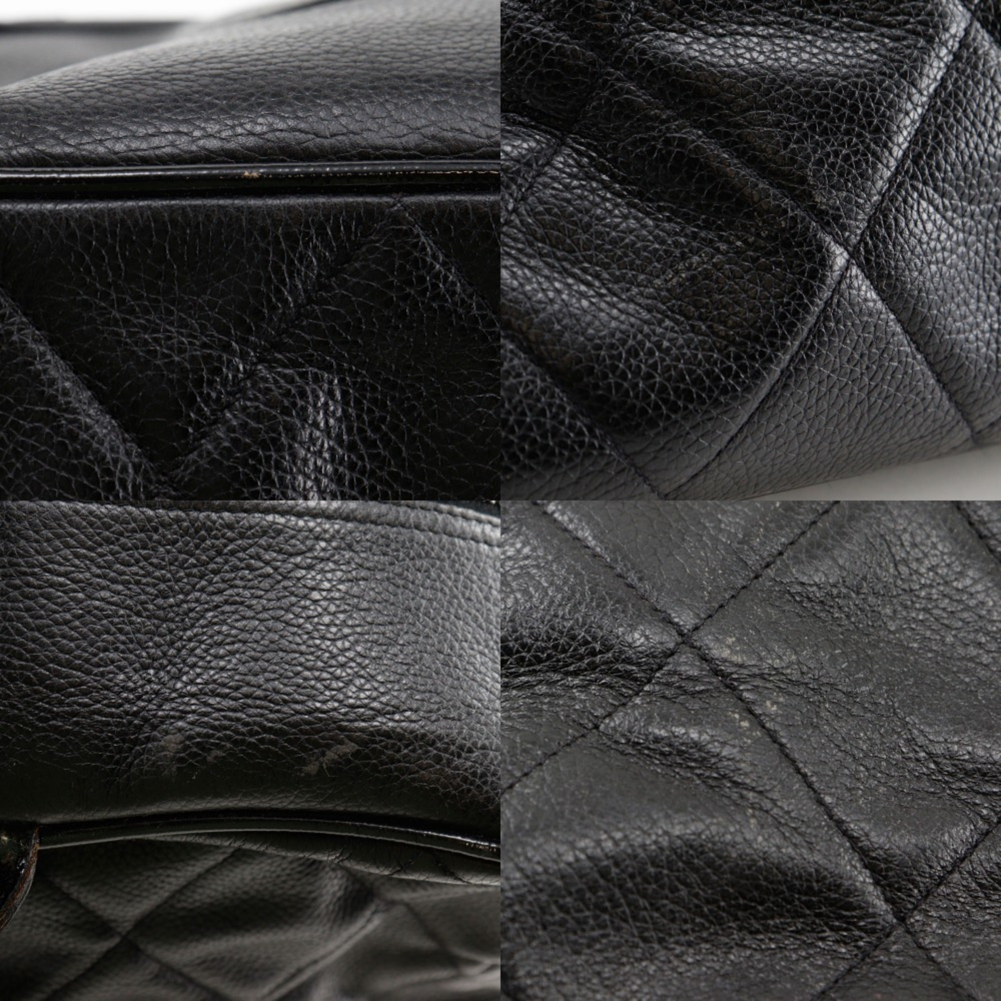Chanel Black Leather Boston Bag (Pre-Owned)