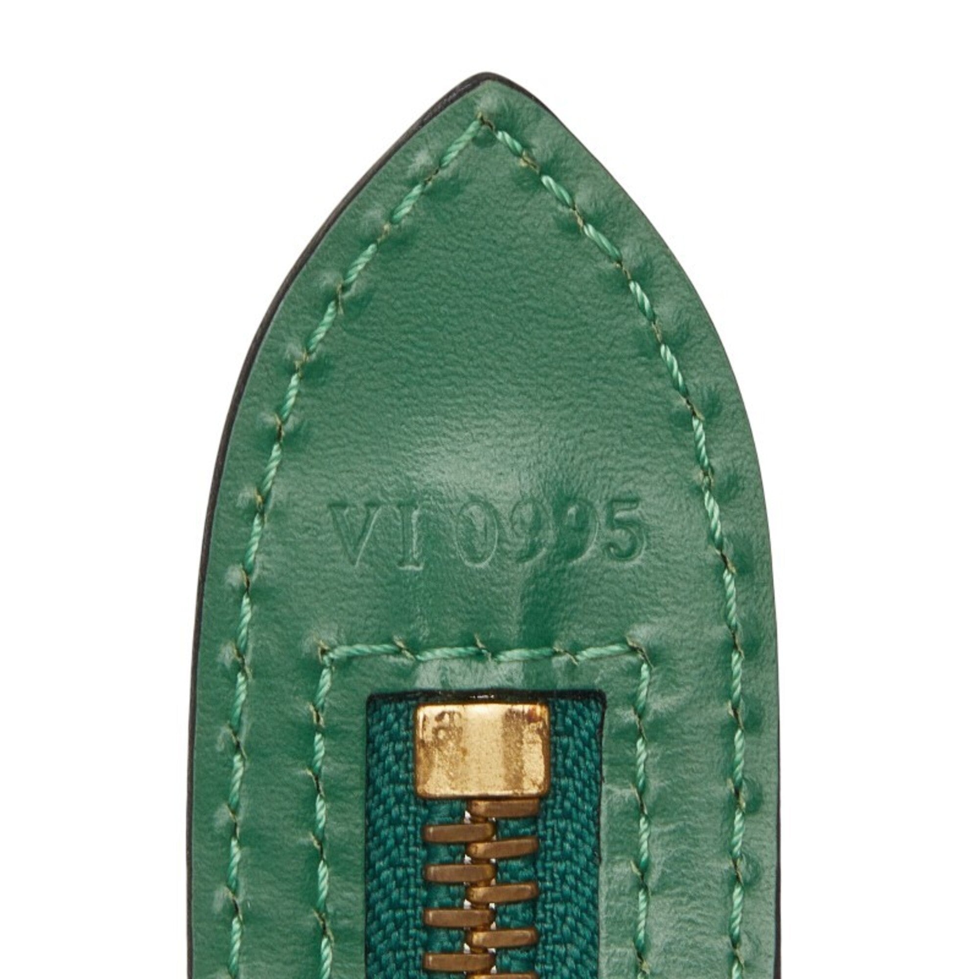 Louis Vuitton Borneo Green Leather Handbag (Pre-Owned)