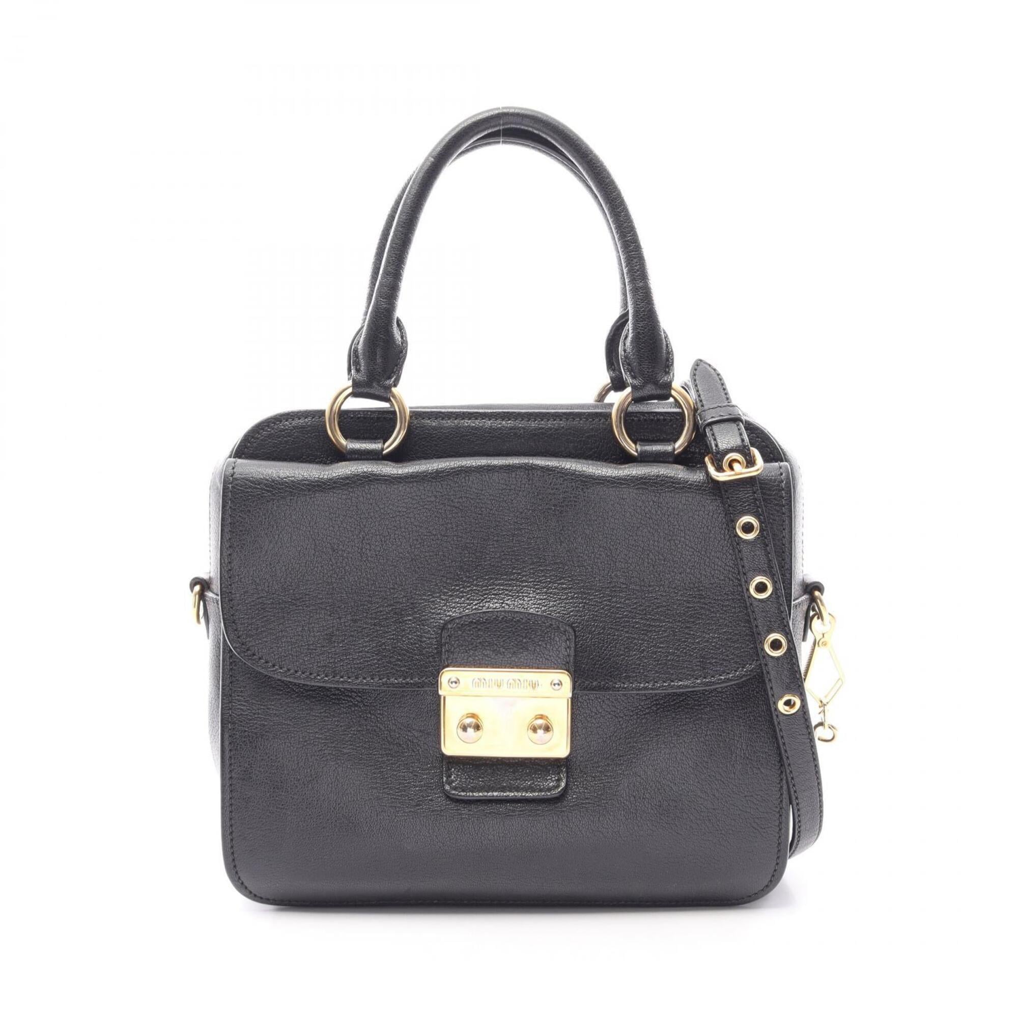 Miu Miu Black Leather Handbag (Pre-Owned)