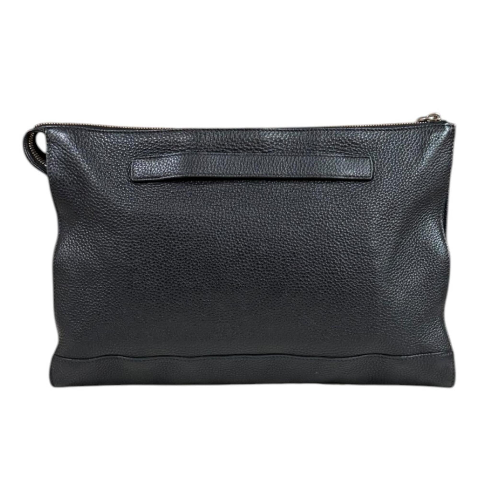 Prada Black Leather Clutch Bag (Pre-Owned)